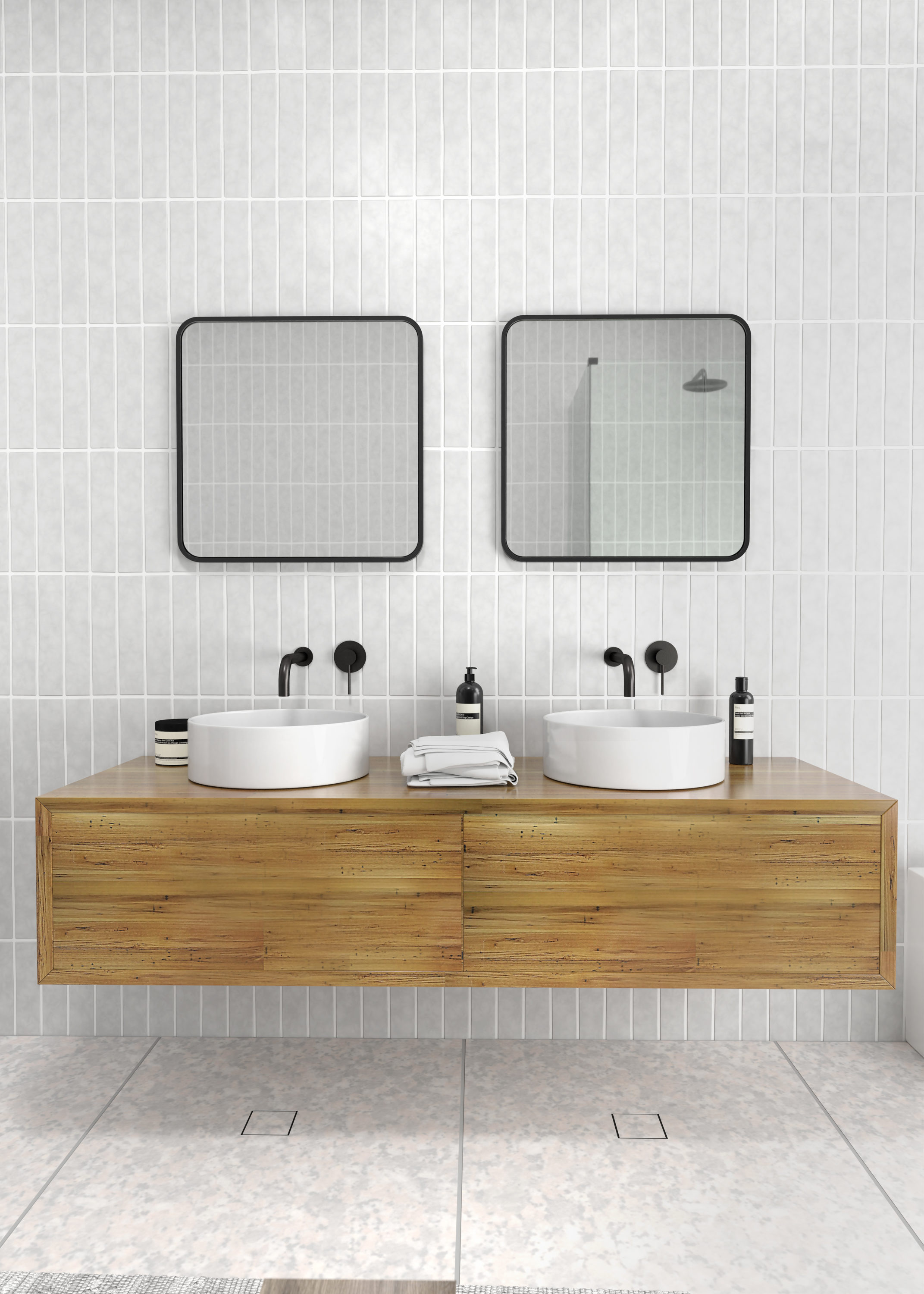 Glass Warehouse MF-SQR-22X22-B Decor-Mirrors - View #4