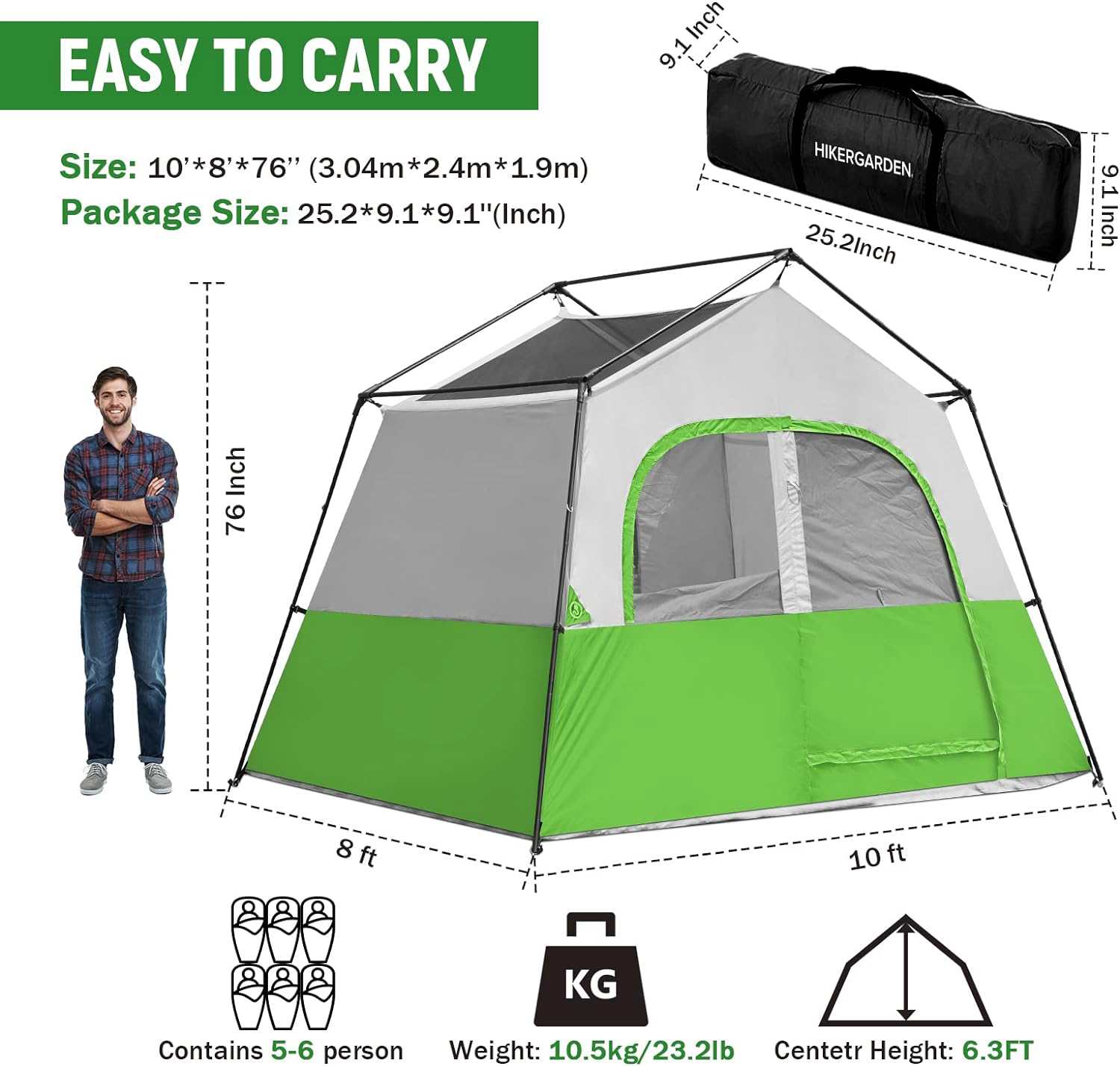 Zeus & Ruta Canopy Tent Polyester 6-Person Tent in the Tents department at  Lowes.com