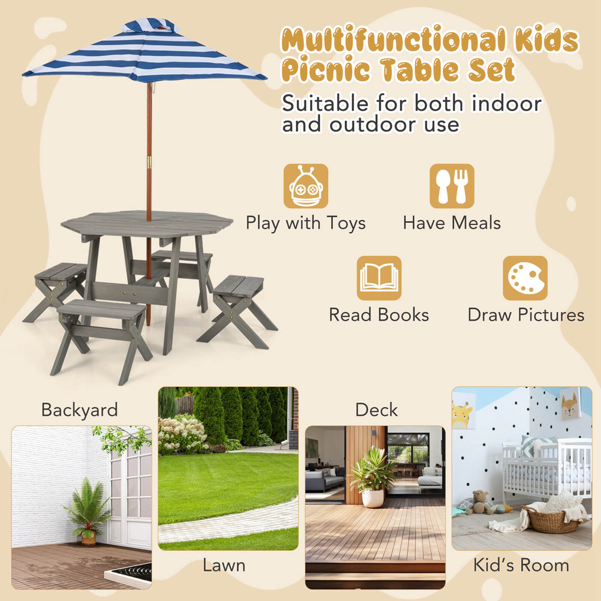 Costway HCST02805 Accent-Table-Sets - View #5