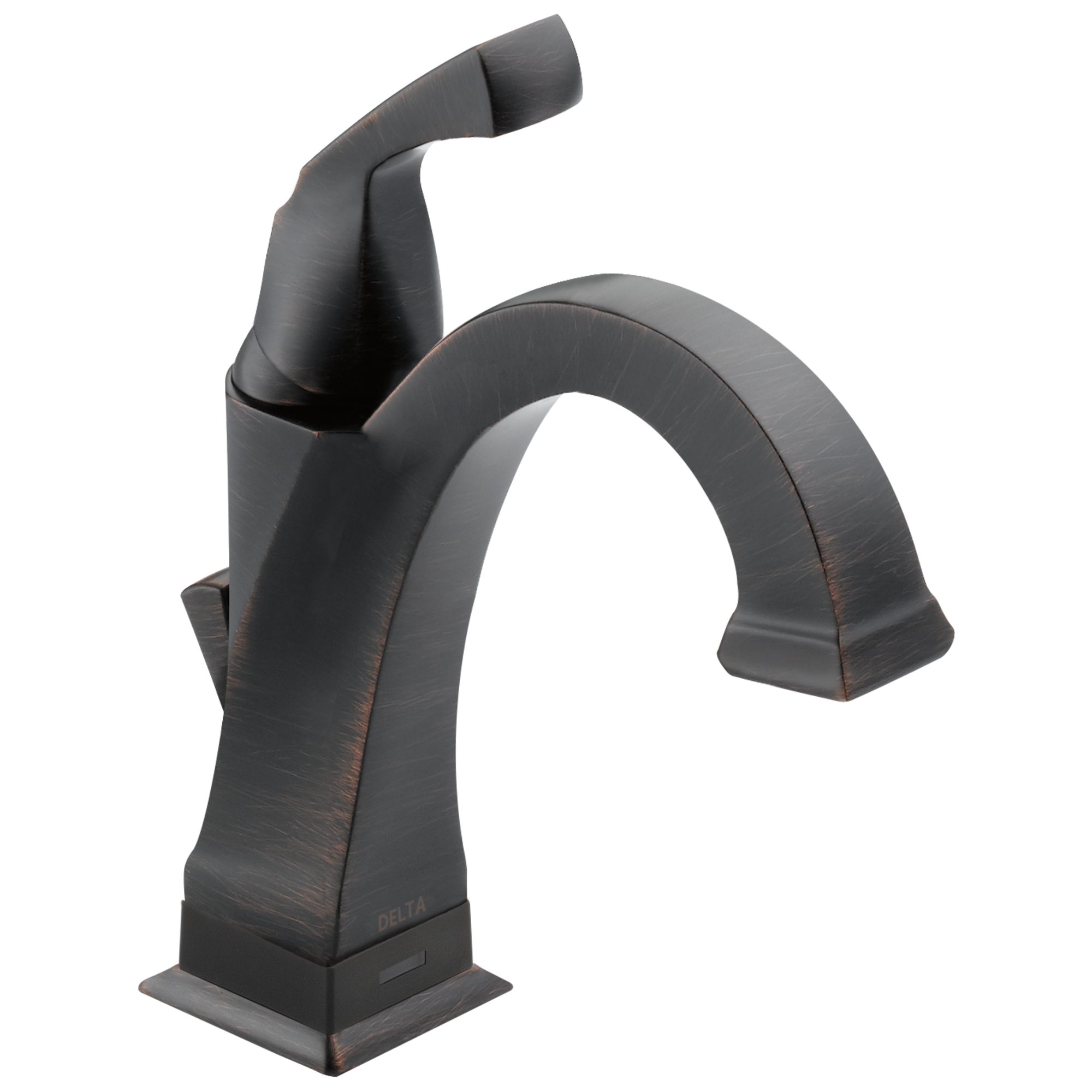 Delta 551T-RB-DST Dryden Touch2Oxt Venetian Bronze Single hole 1-handle WaterSense Mid-arc Residential Handle Bathroom Sink Faucet with Drain