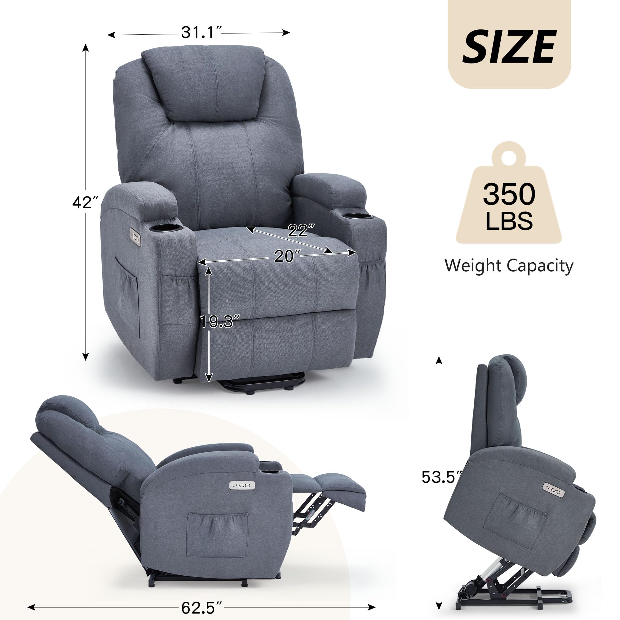 AECOJOY 13037BU-LS01 recliners - View #3