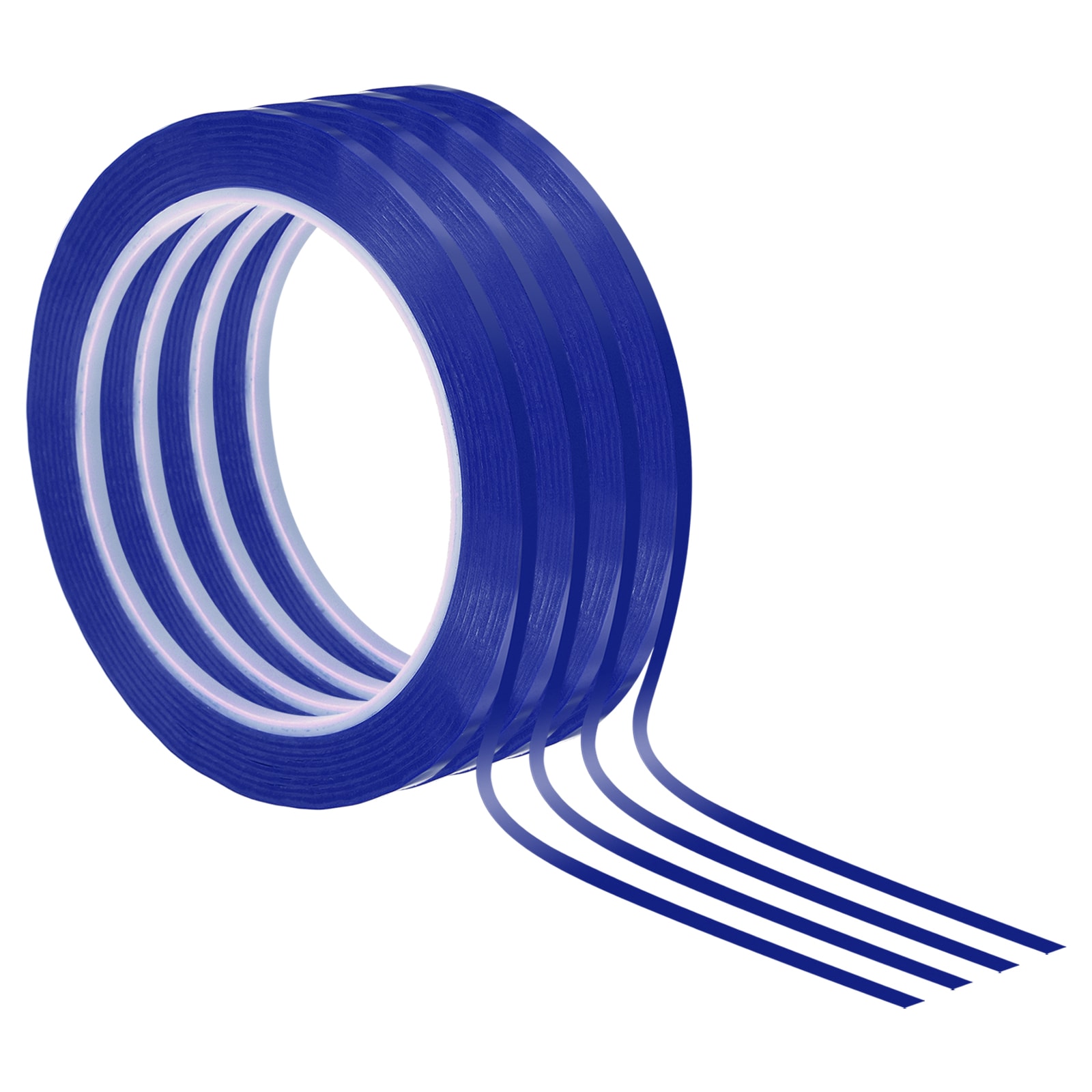 Unique Bargains 1/8 Inch Whiteboard Tape 4pcs Thin Dry Erase Tape for Graphic Chart Marking DIY Art Blue #S26042000UX4271