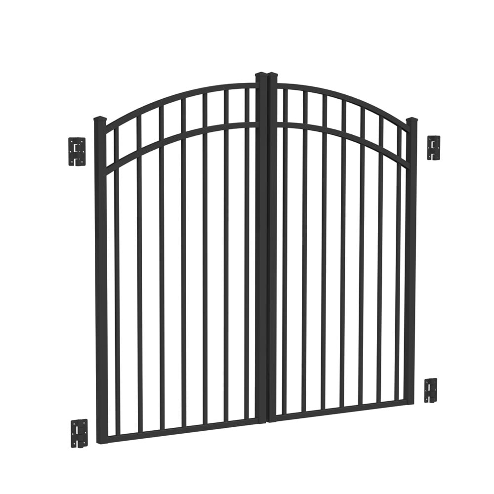Freedom 73015376 5.75-Feet x 4.62-Feet Black Aluminum Driveway Gate