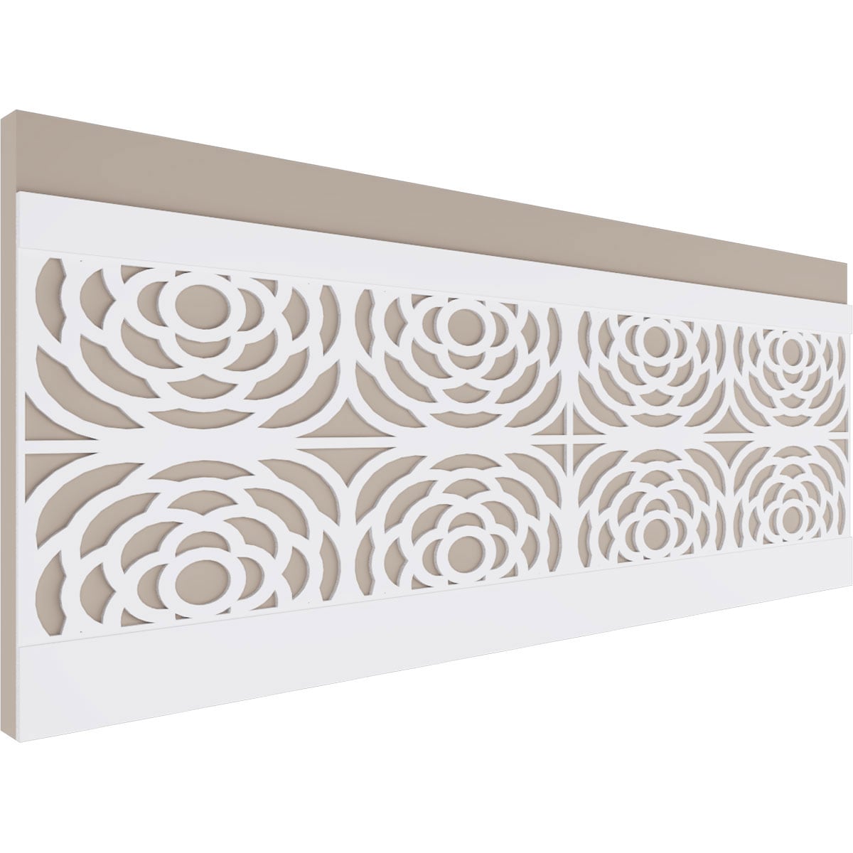 Ekena Millwork WPK32X94EBP 32-in x 94-1/2-in Smooth Paintable/Stainable White PVC Wainscoting Geometric Wall Panel ( 21.04-sq ft )