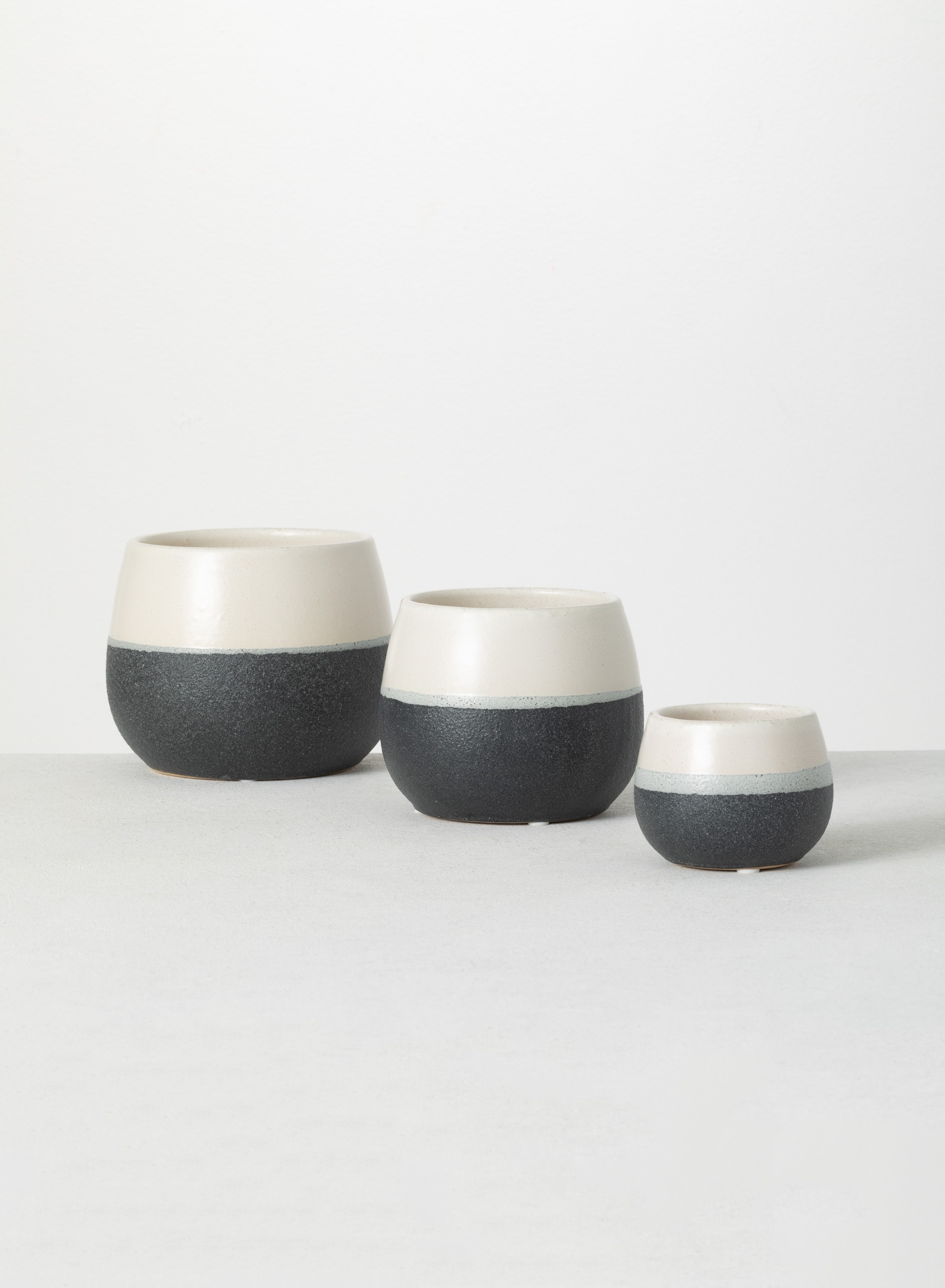 Sullivans CM2971 3 -Pack Round 4.75-in W Small Multiple colors/finishes Ceramic Indoor Planter