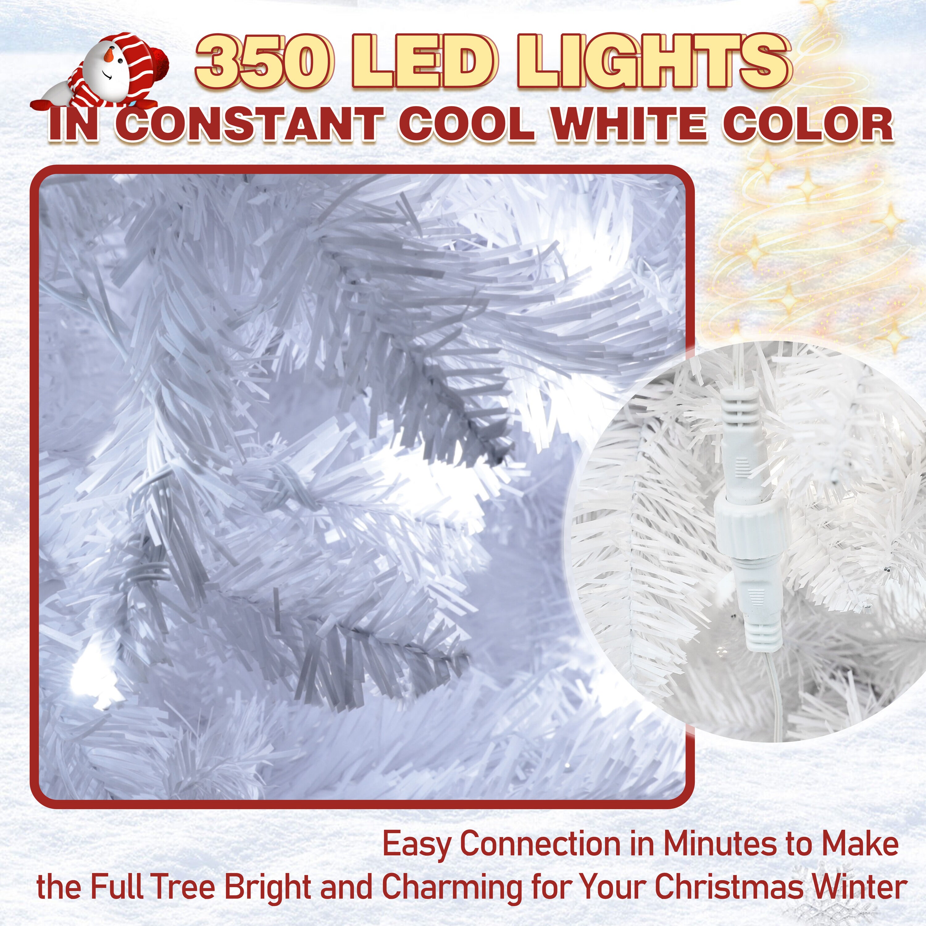 VEIKOUS HP1001-16WH-2 Artificial-Christmas-Trees - View #7