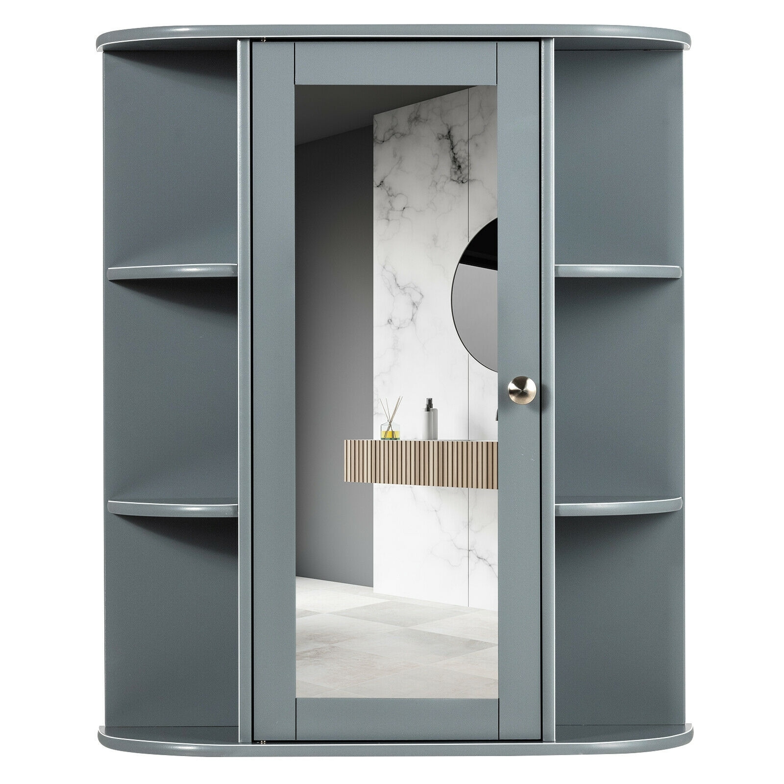 WELLFOR OUG58718GR Bathroom-Medicine-Cabinets - View #11
