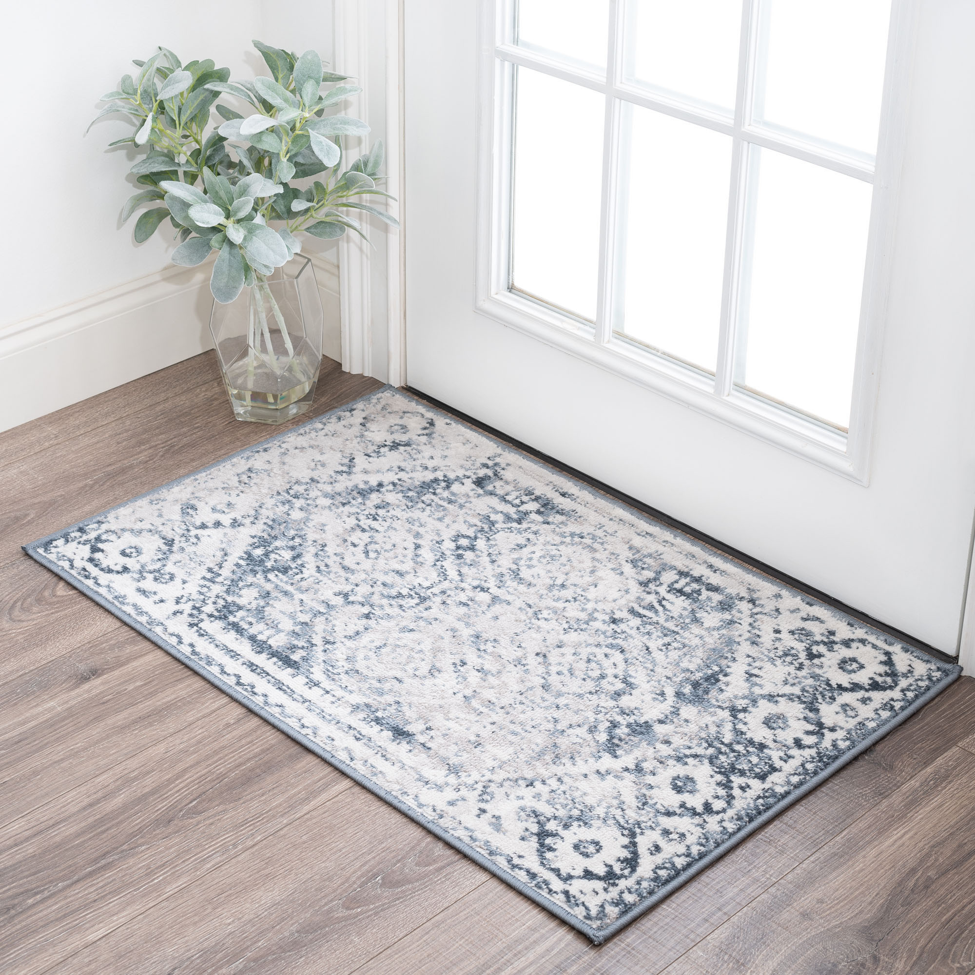 Tayse NEX1401 2X3 Nexus 2 x 3 (ft) Loomed Polypropylene Blue Rectangular Indoor Throw rug
