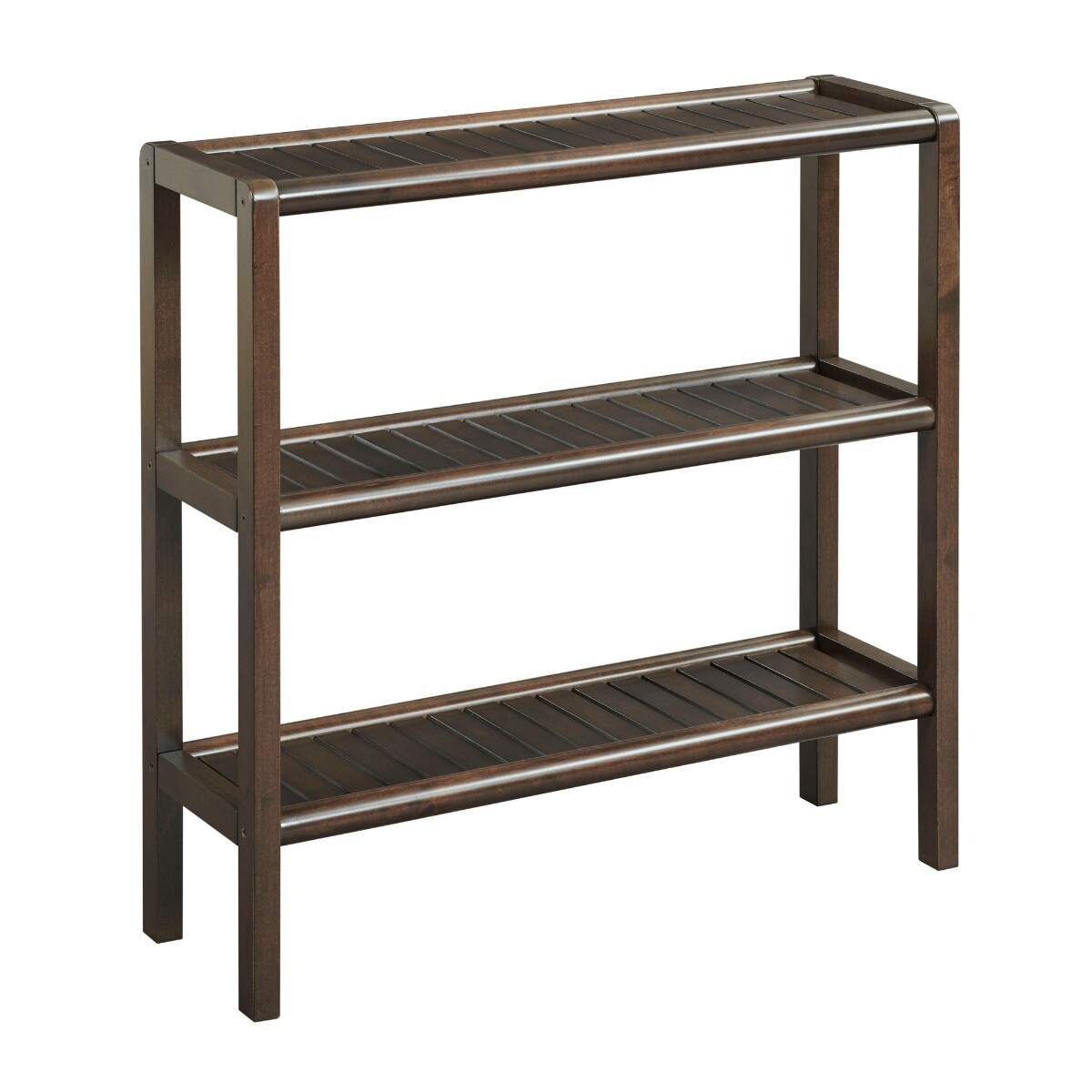 HomeRoots 4000380025 Espresso Wood 4 -Shelf Bookcase ( 28.25-in W x 29-in H x 9-in D ) Painted