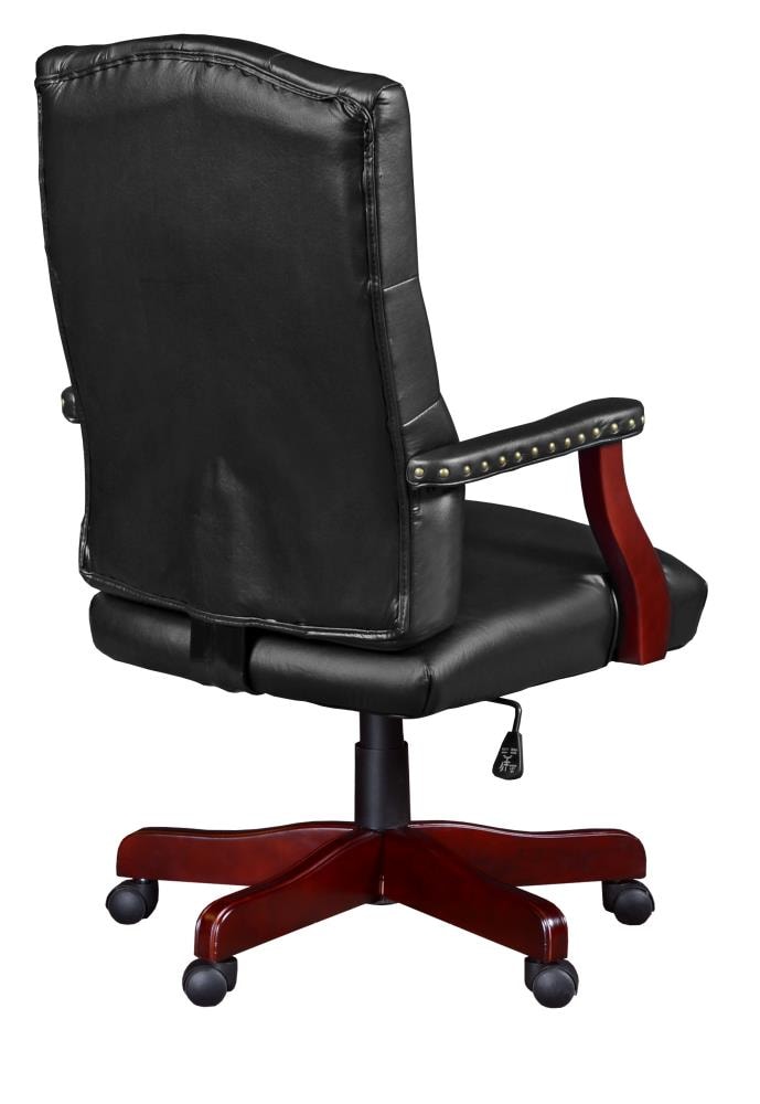 Regency Black Traditional Adjustable Height Vinyl Desk Chair in the ...