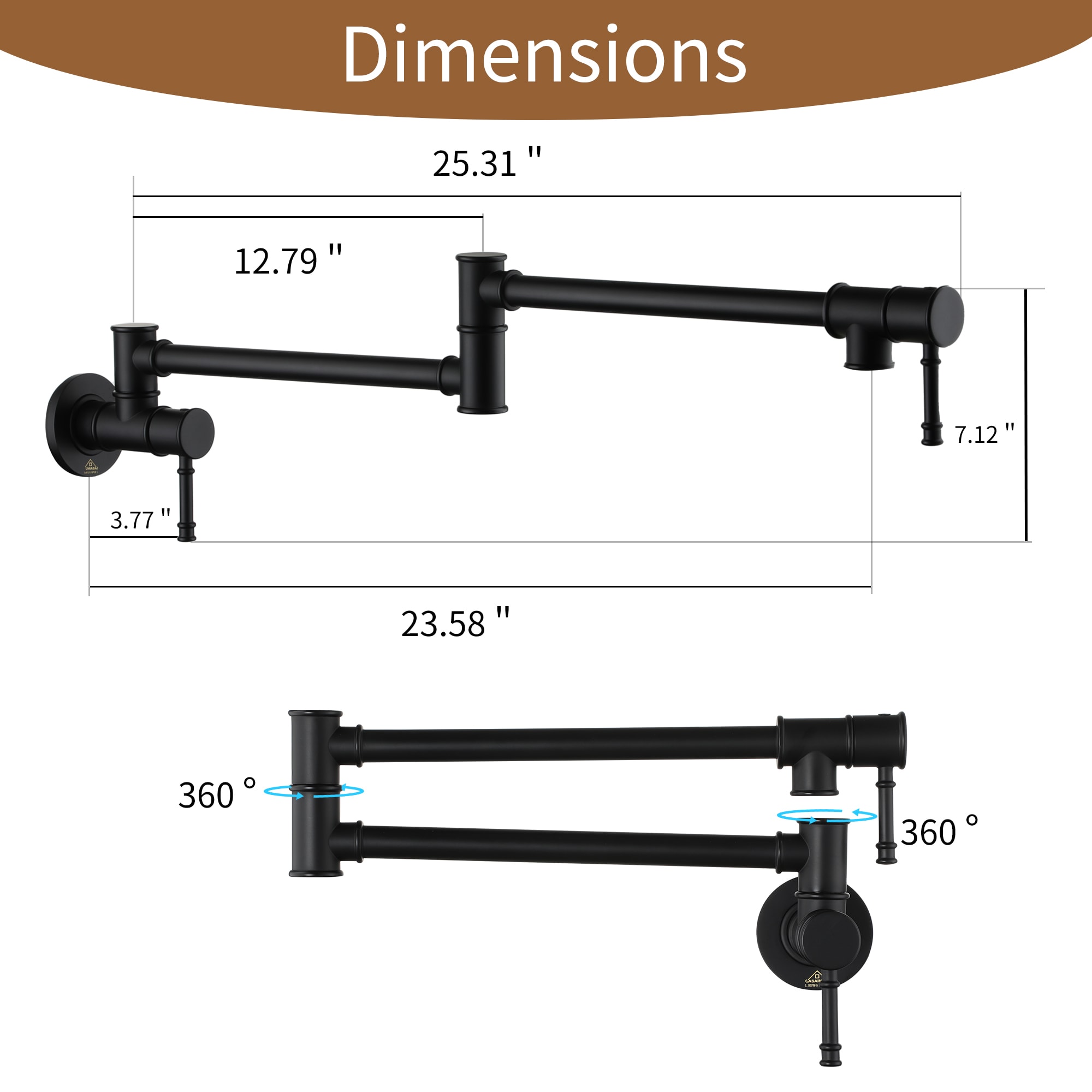 CASAINC CA-D4188-BG Kitchen-Faucets - View #7