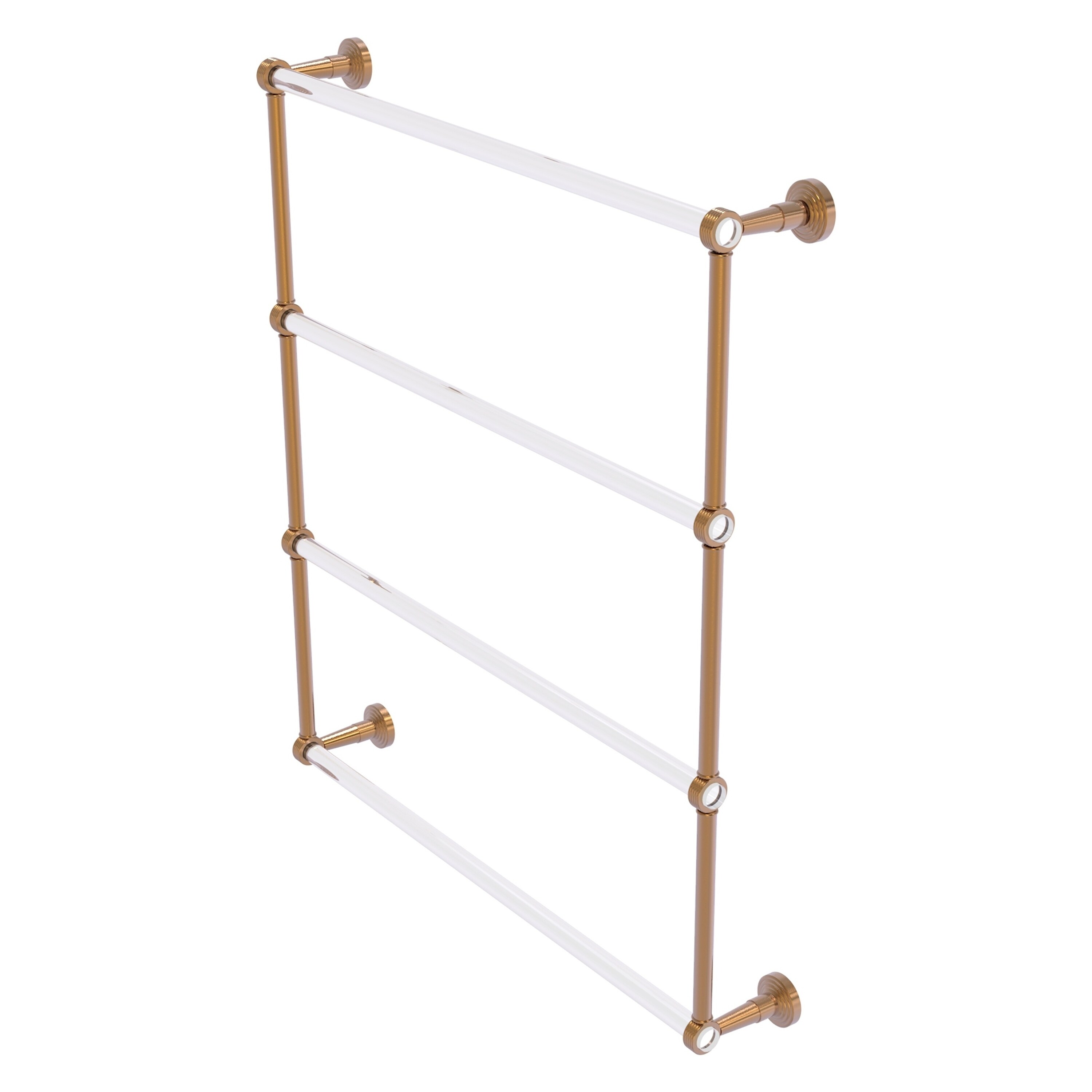 Allied Brass PB-28G-30-BBR Pacific Beach 30-in double Brushed Bronze Wall mount 4-tier Towel Bar