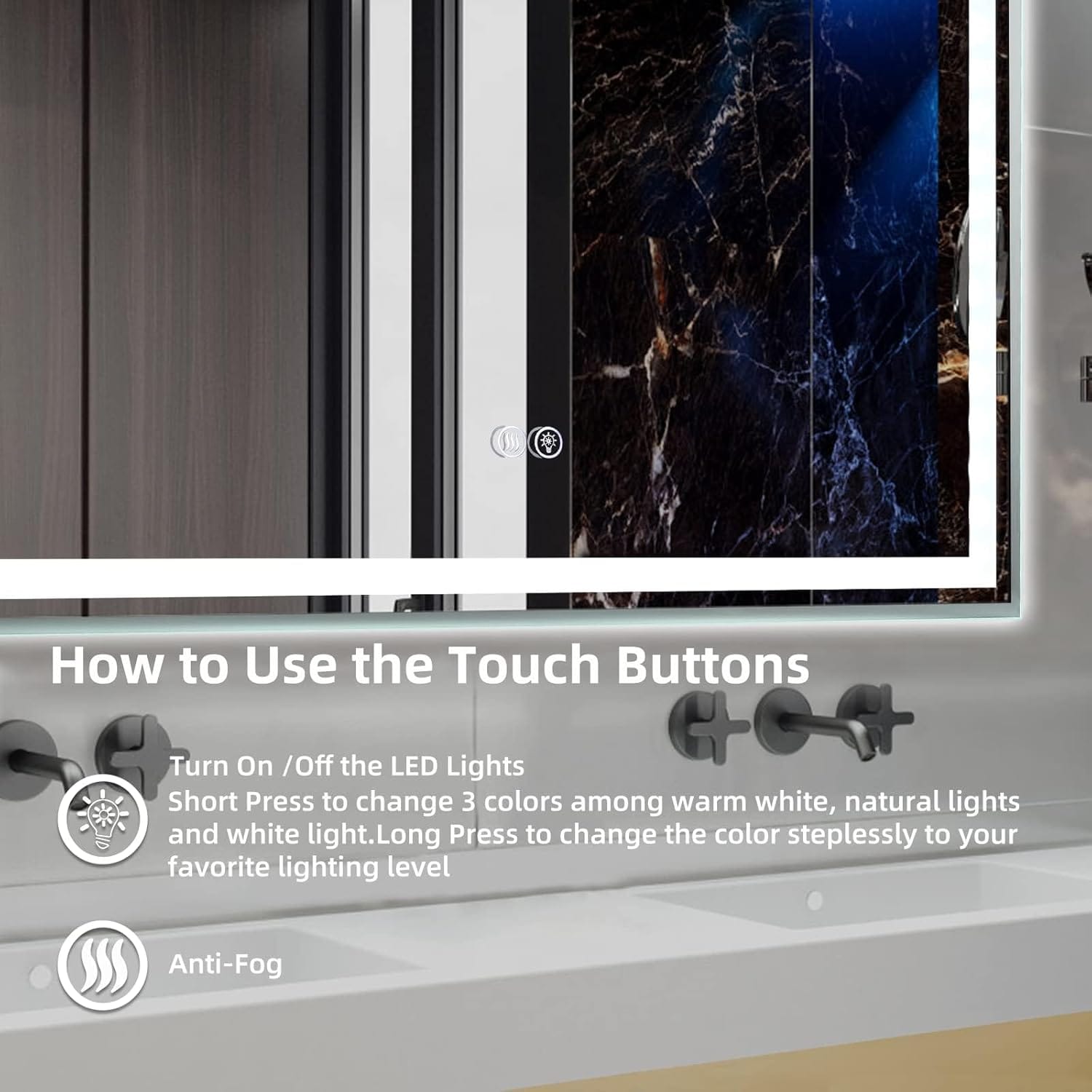 GAOMON LSPPJOK-GCSDUHBV65 Framed-Bath-Mirrors - View #3