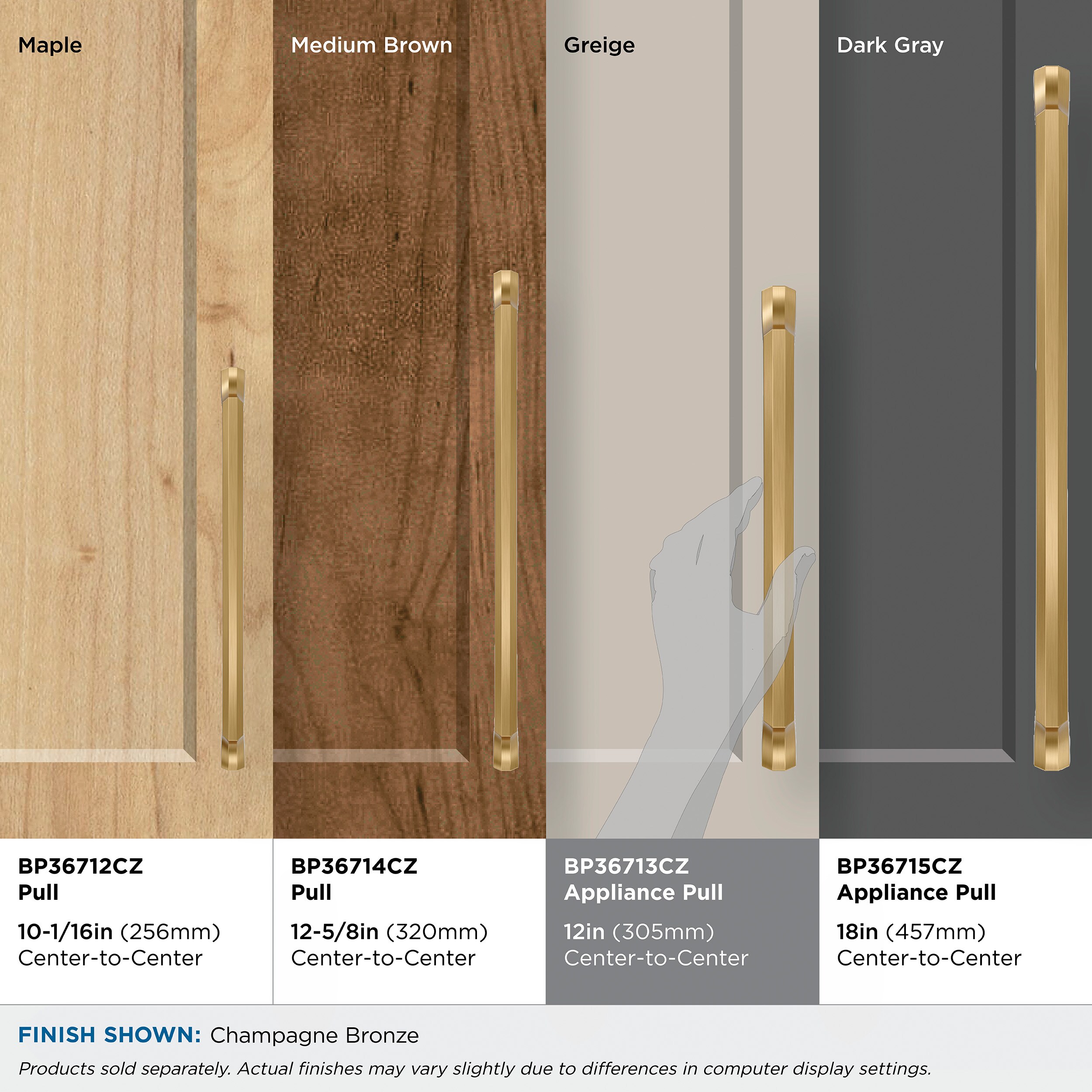 Amerock BP36713CZ Cabinet-Pulls - View #8