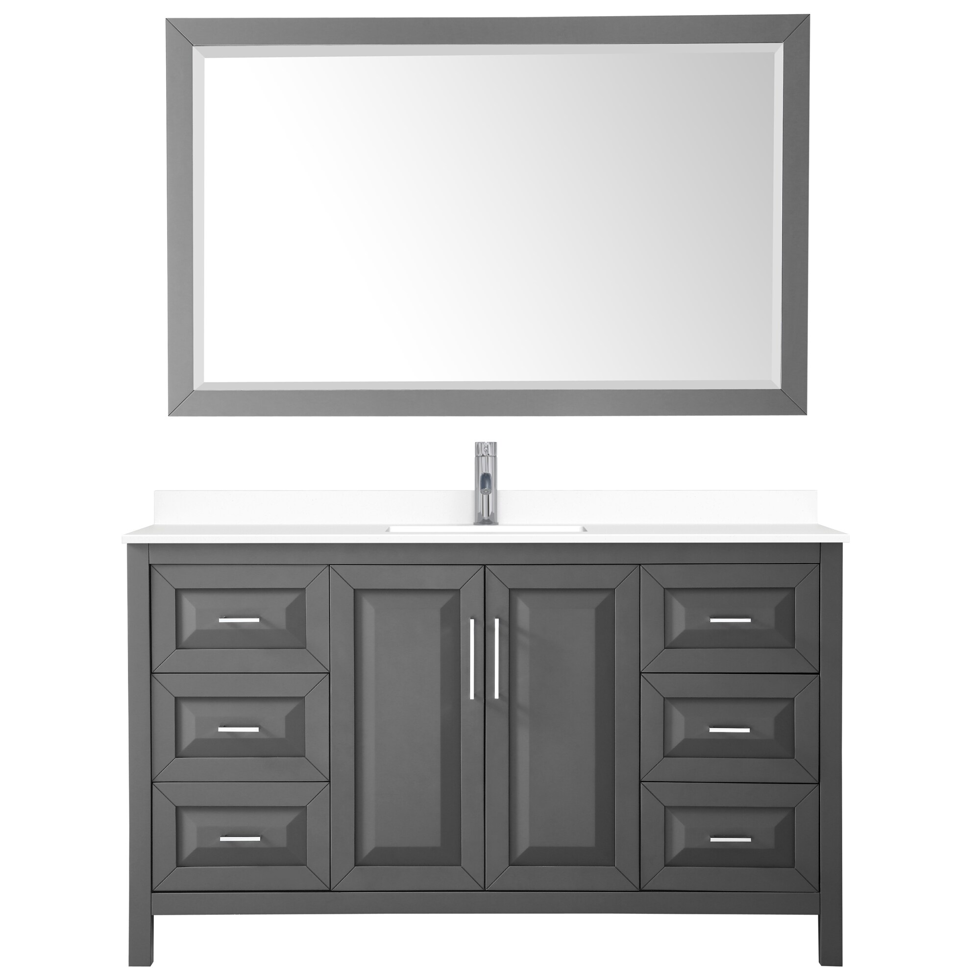 Wyndham Collection WCV252560SKGWCUNSM58 Bath-Vanity-Combo - View #3