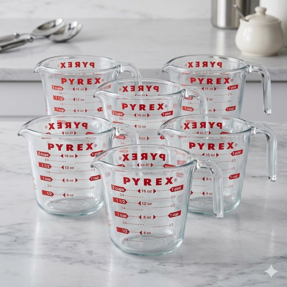 PYREX 2 cups Glass Clear Measuring Cup Pack of 6 at Lowes.com