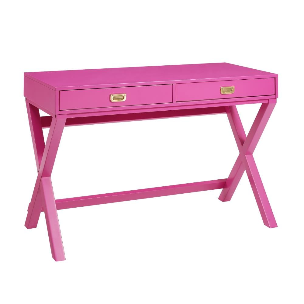 Linon PG138RSP01U Peggy 44-in Pink Pine Writing desk