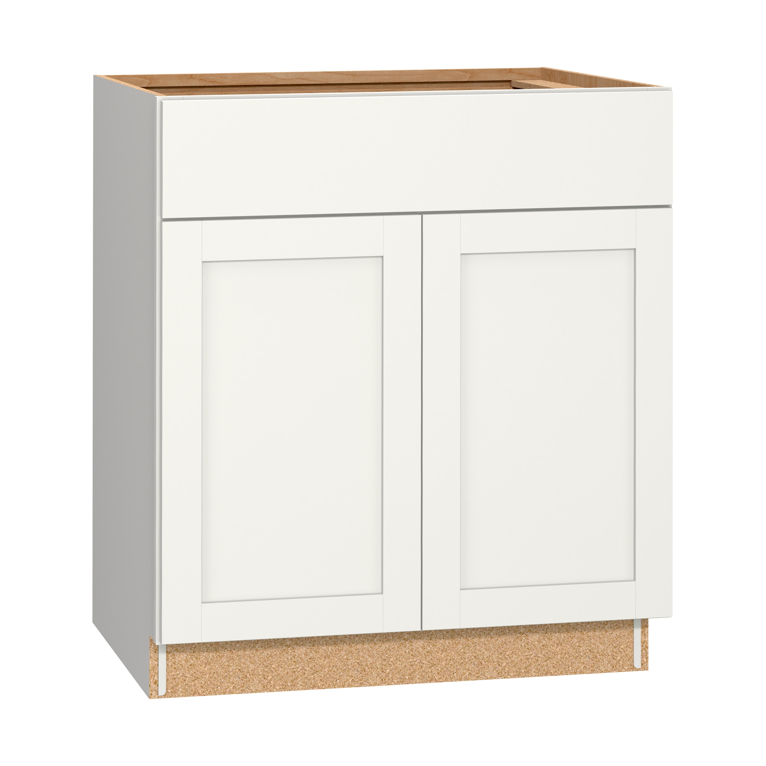 Diamond NOW G10 SB30B Arcadia 30-in W x 35-in H x 23.75-in D White Sink Base Fully assembled Cabinet (Recessed Panel Shaker)
