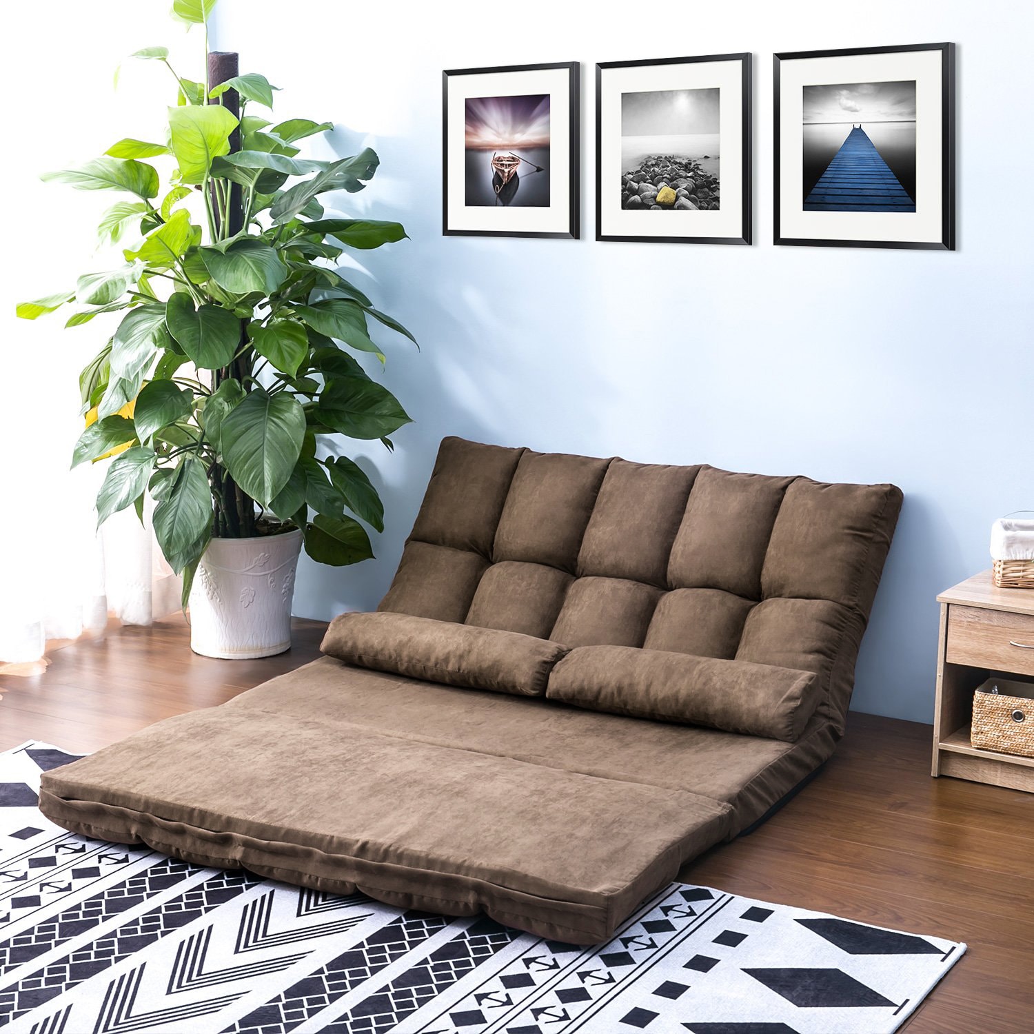 ZAKLOOP WU2181P146459 Brown Contemporary/Modern Twin Sofa bed