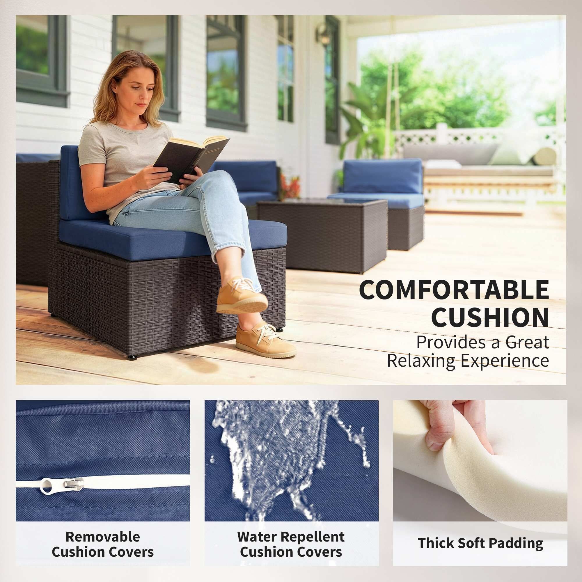 JUSHUA WSY-7H87EV Patio-Conversation-Sets - View #4