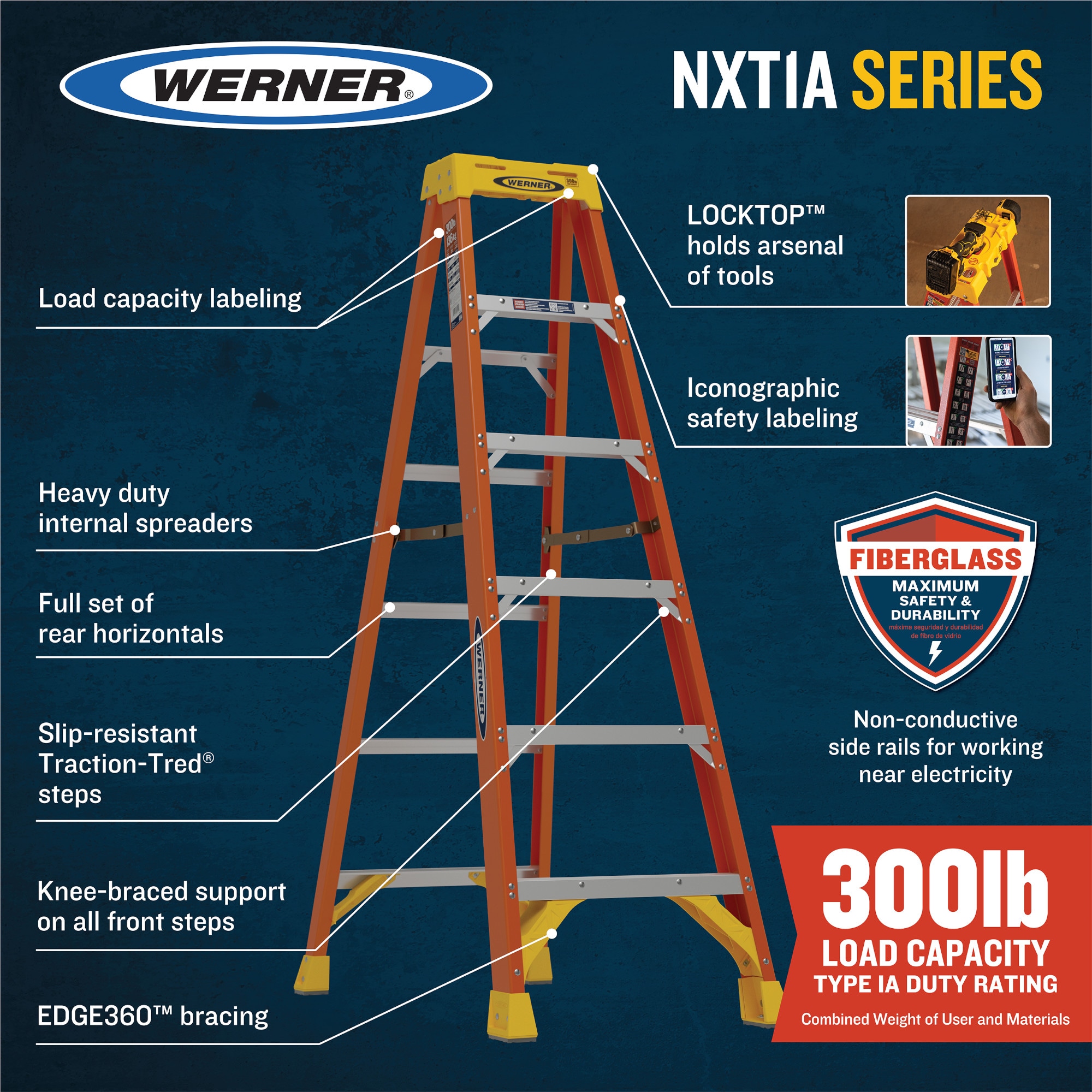 Louisville Ladder 225 lb Duty Rating Aluminum Step Ladder, 6ft