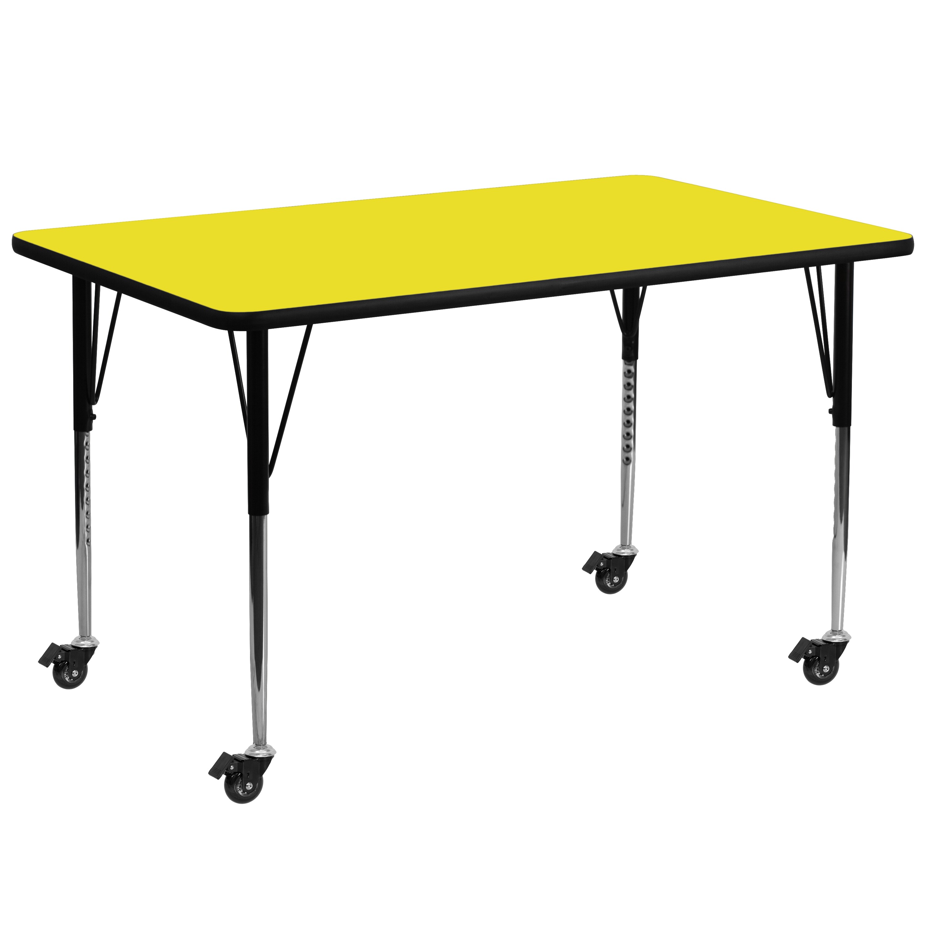 Flash Furniture 847254080811 Yellow Rectangular Kid's Play Table