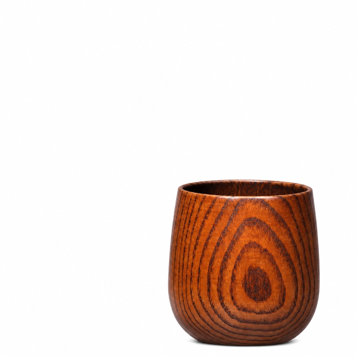 Aoibox  Handcrafted Solid Wood Charred Old Fashioned Whiskey Glass Unbreakable Bourbon Tumbler with Unique Wood Grain