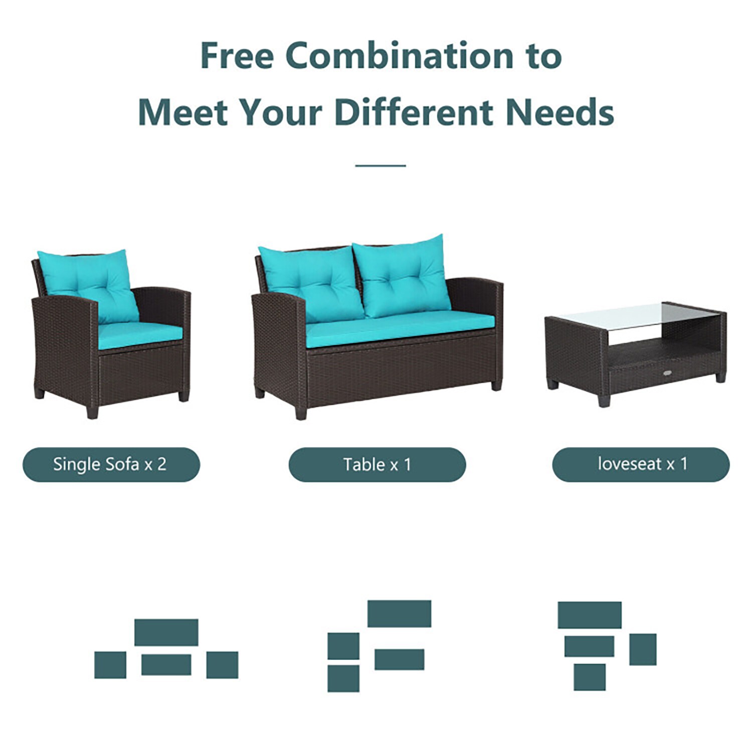 GZMR GZ-OUGO201REA Patio-Conversation-Sets - View #6