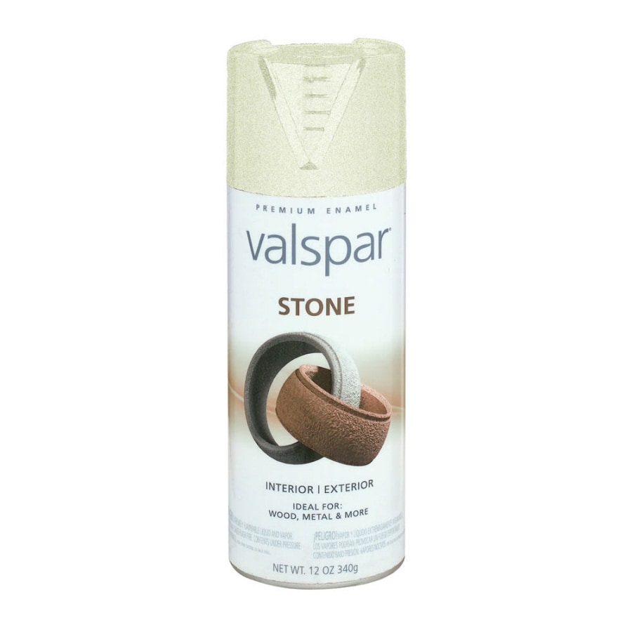 Valspar Flat Alabaster Stone Sandstone Spray Paint and Primer In One (NET  WT. 12-oz) at
