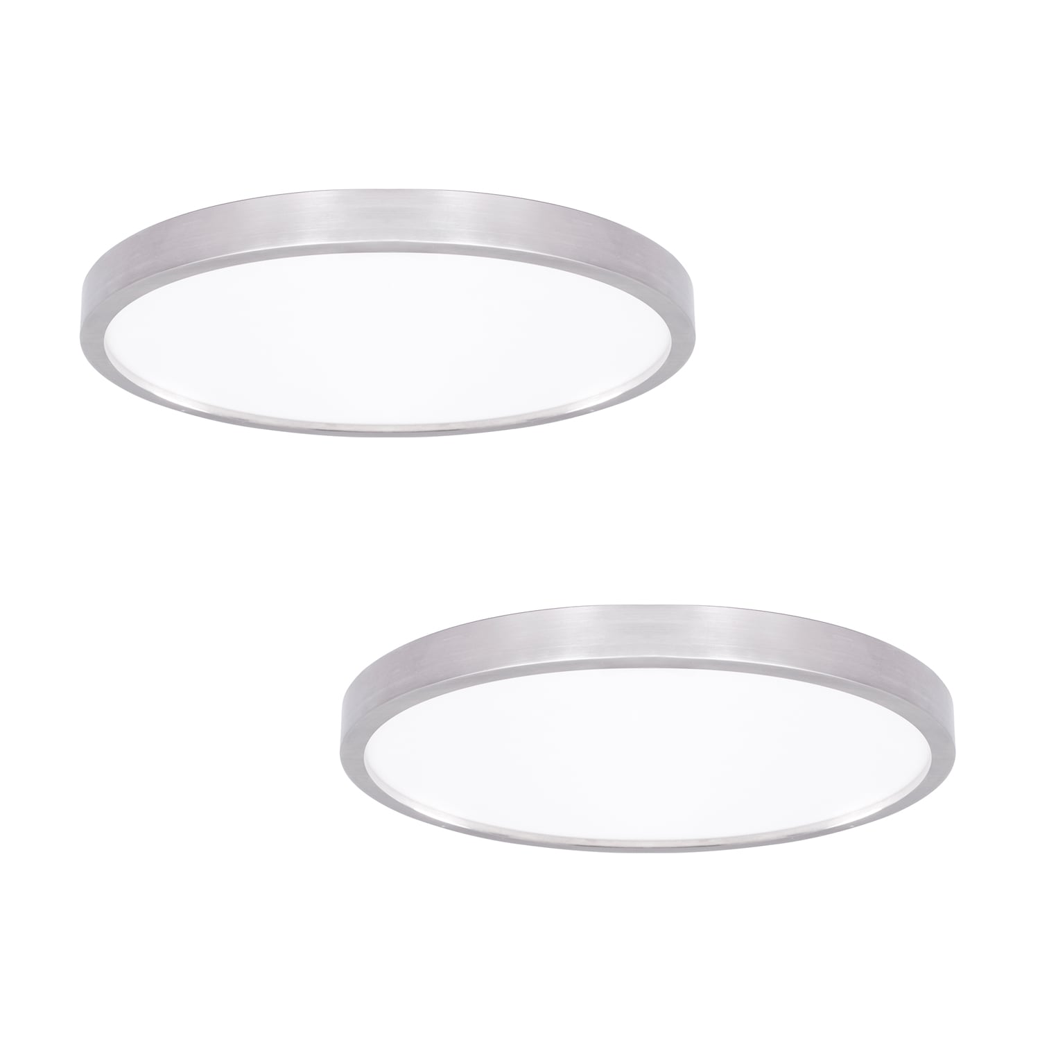 Project Source MXL1069-L18.5K9027 Adjustable Color Temperature 13-in Nickel Integrated LED Flush Mount Light