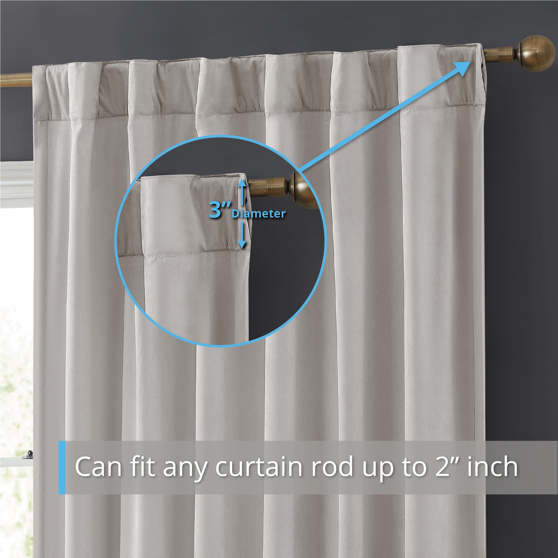 HLC.me LPZ-63LTGRY curtains - View #4