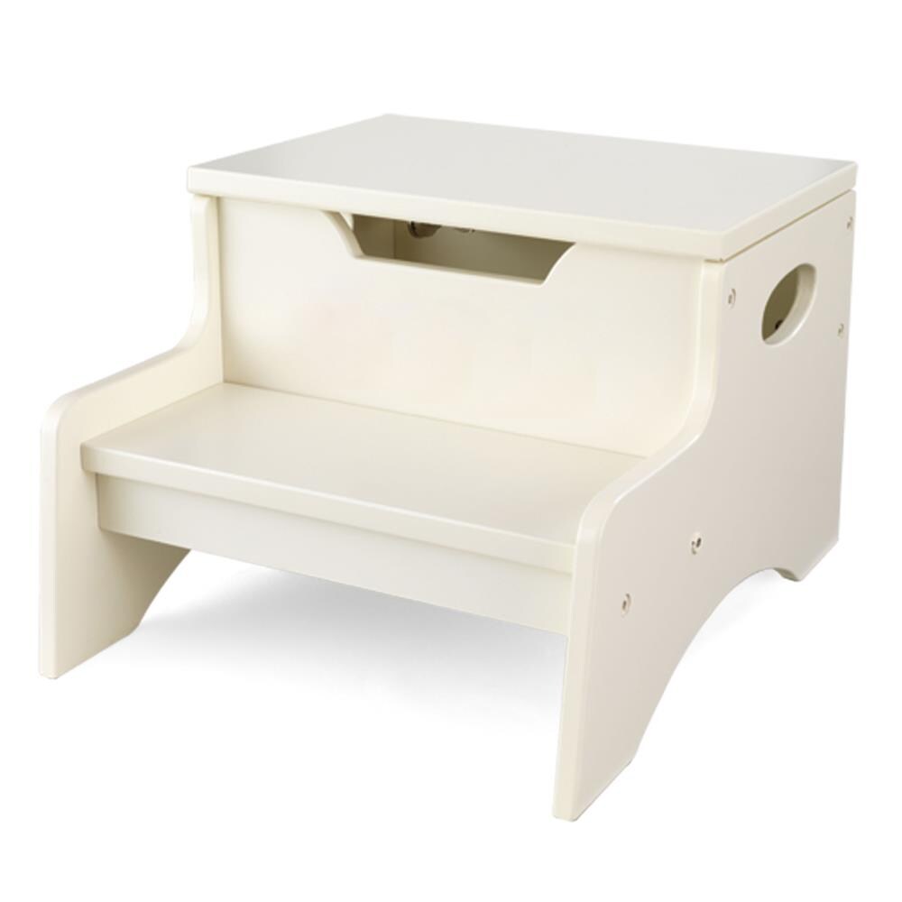 KidKraft 2-Step 90 lbs. Capacity White Wood Step Stool at Lowes.com