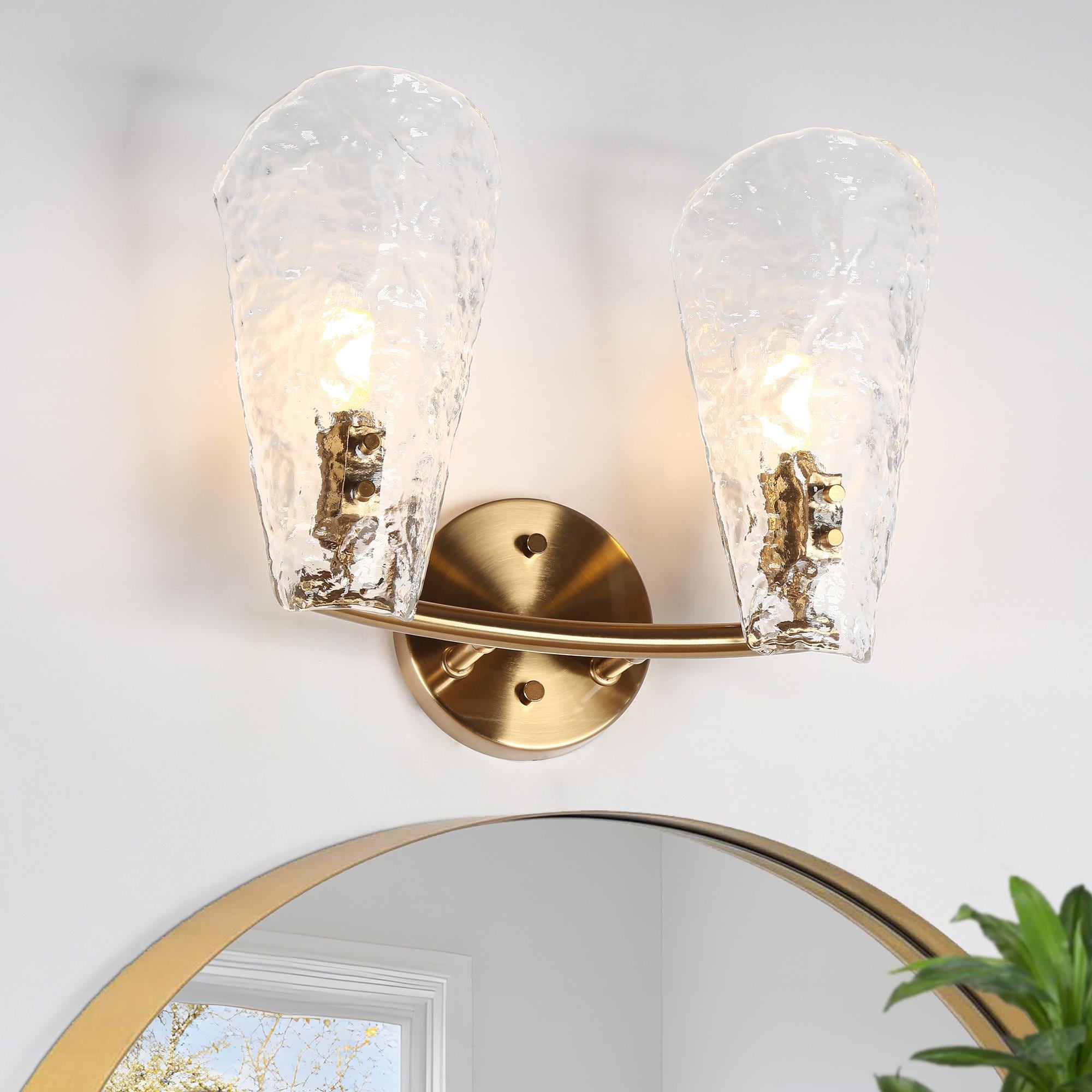 Florence Brass and Glass Globe Wall Light 10.2