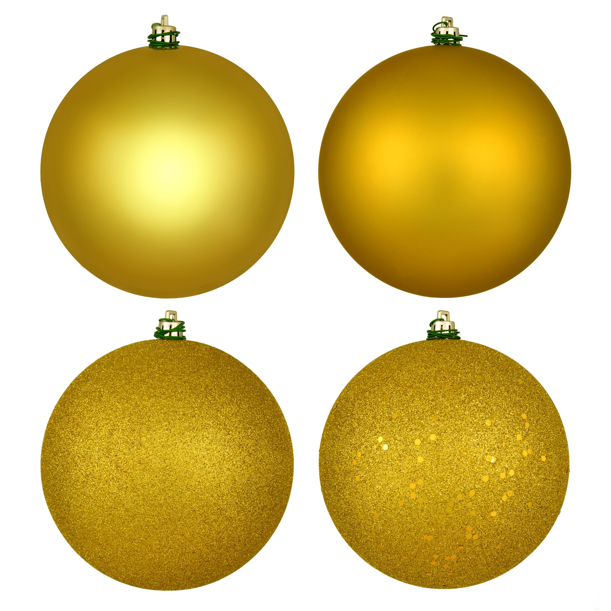 Vickerman N590746 20 -Pack Gold Ball Standard Indoor Ornament set Shatterproof