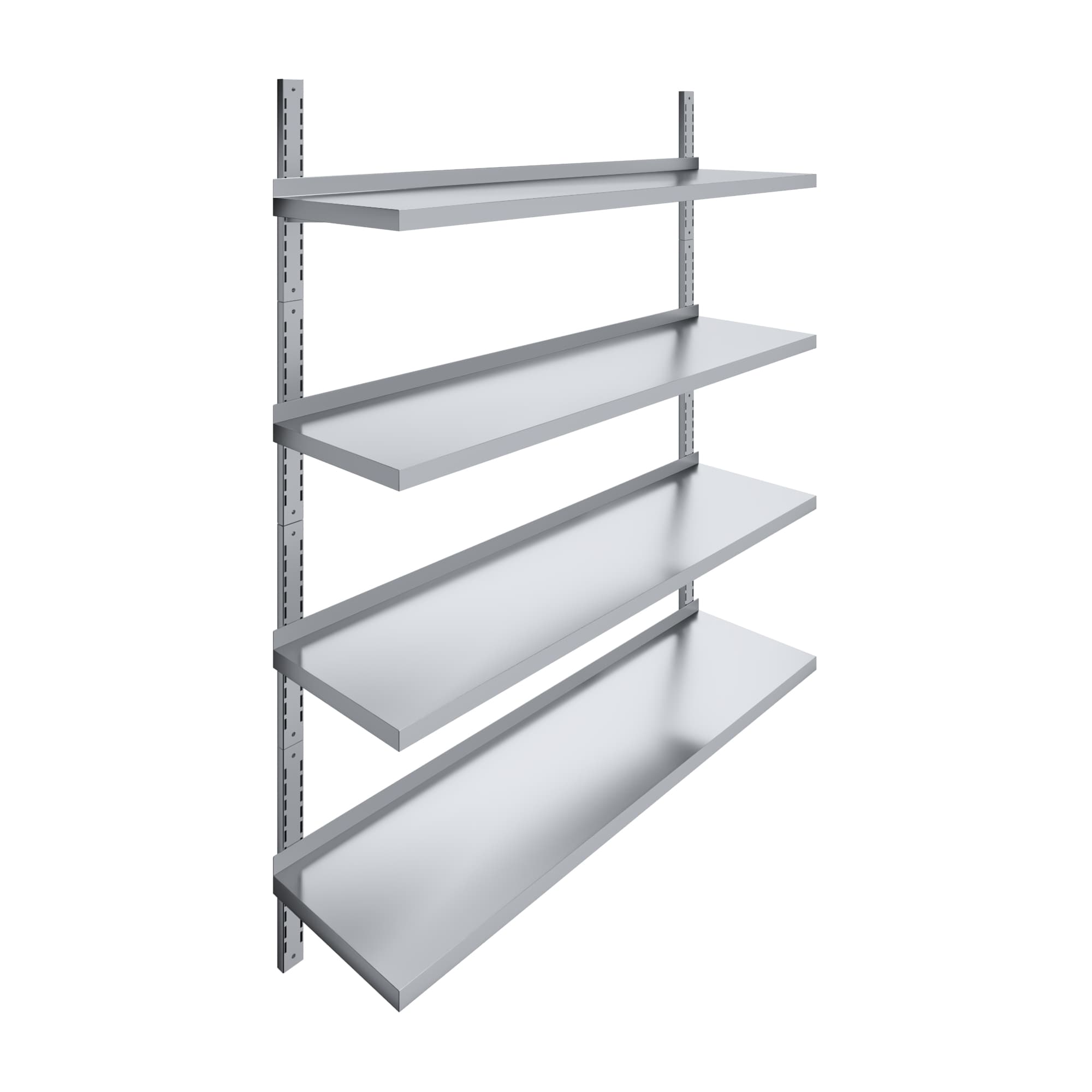 Amgood 16 in. x 60 in. Four-Tier Metal Wall Mount Shelf