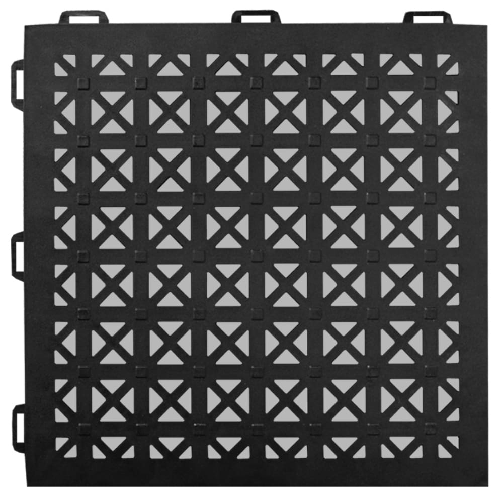 StayLock Perforated Blue 12 in. x 12 in. x 0.56 in. PVC Plastic Interlocking Outdoor Floor Tile (Case of 26)