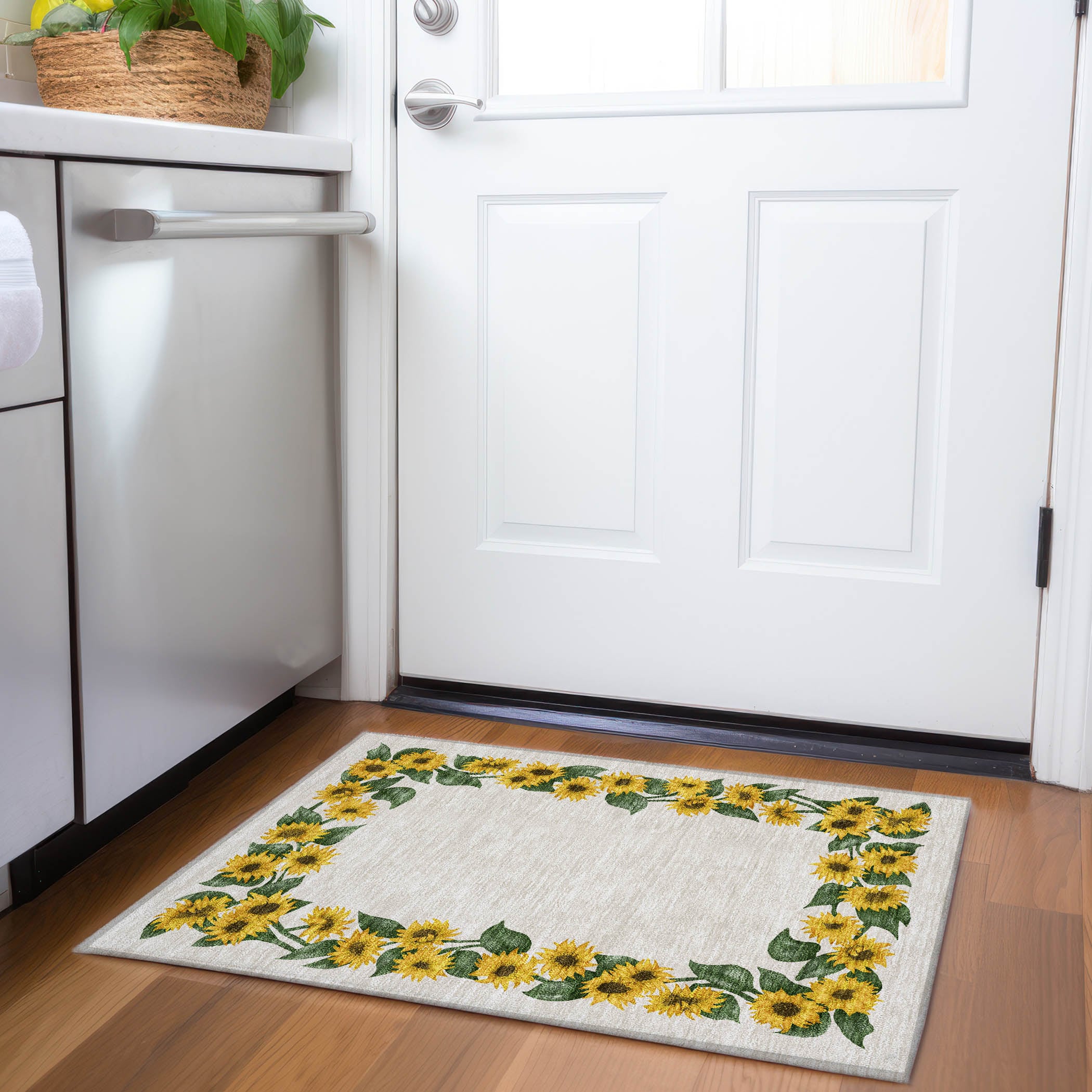 Addison Rugs AMF172YE20X30 Mayfield AMF172YE 2 x 3 (ft) Loomed Polyester Yellow Rectangular Indoor Geometric Machine washable Area rug