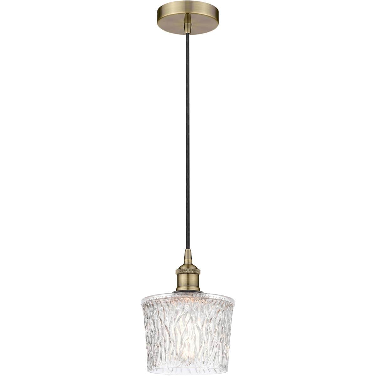 Innovations Lighting -  616-1P-AB-G402 Edison Niagra Mini Pendant Antique Brass