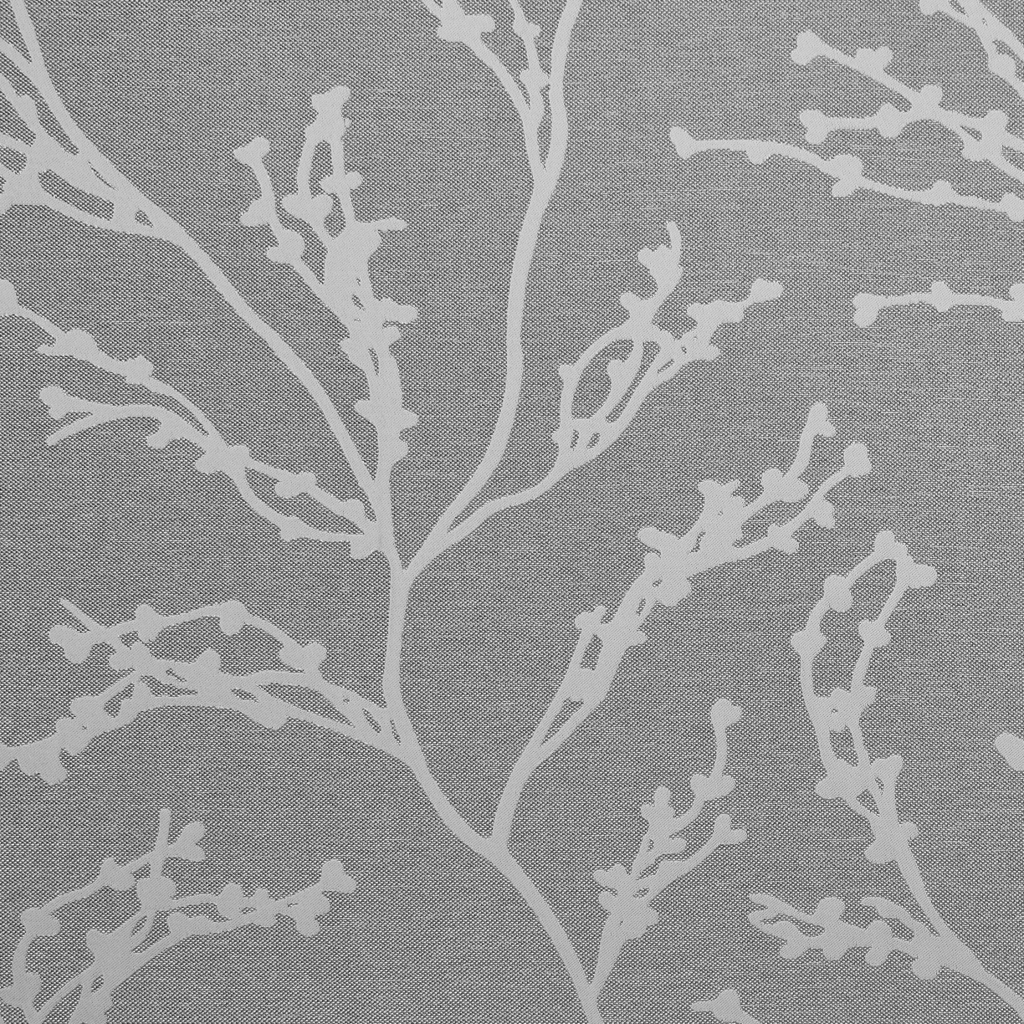 Ash Grey Polyester Linen Blackout Grommet Window Panels, 52" x 63"