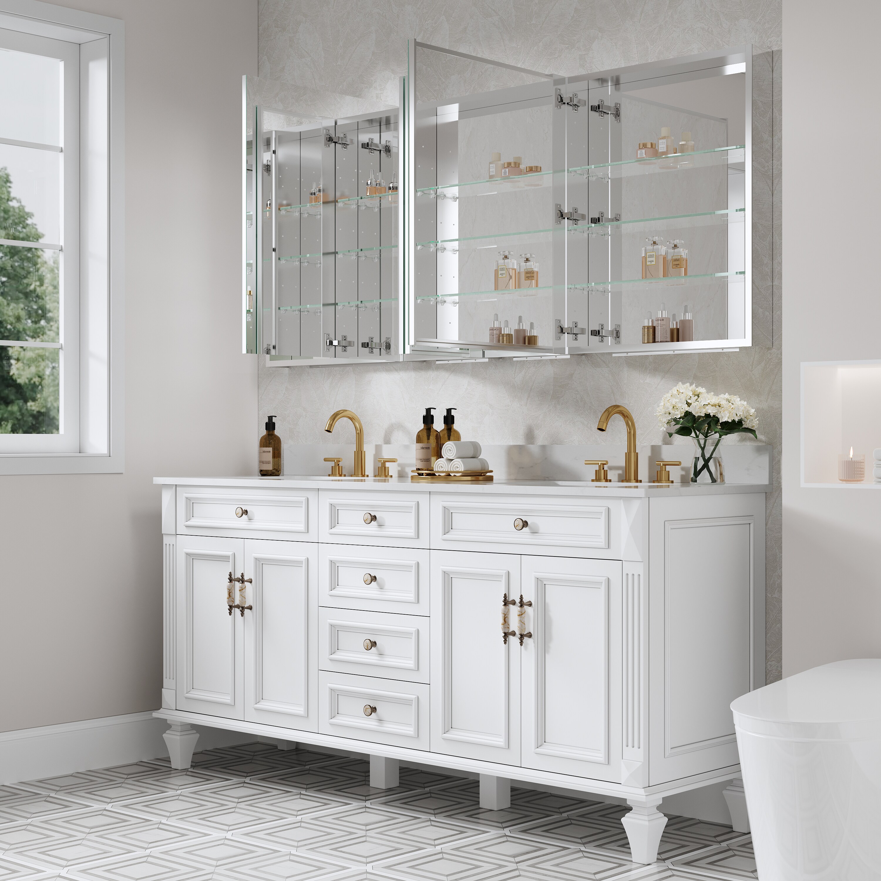 WELLFOR ROSA24TYRTY24L Bathroom-Wall-Cabinets - View #11