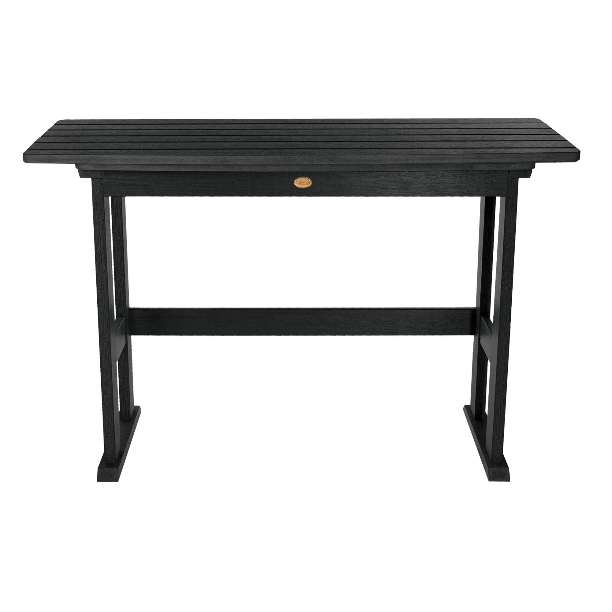 Lehigh Black Recycled Plastic Counter Height Balcony Table