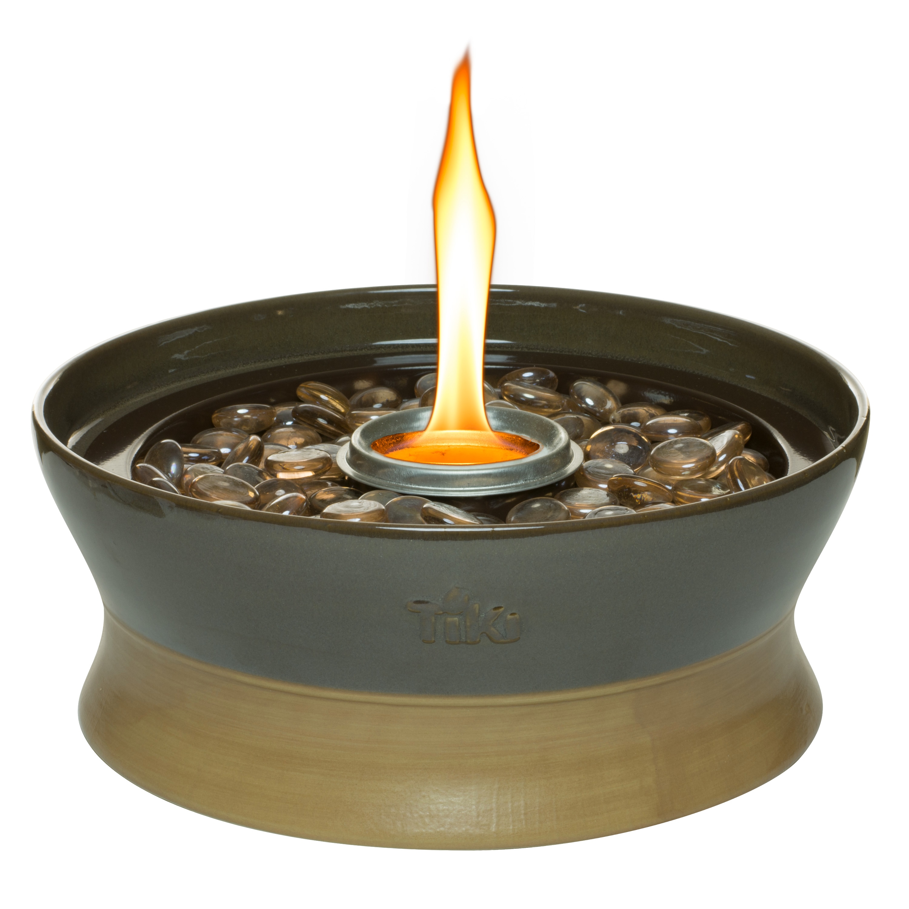 TIKI 1115021 Clean Burn 10-in Chocolate Ceramic Tabletop Torch