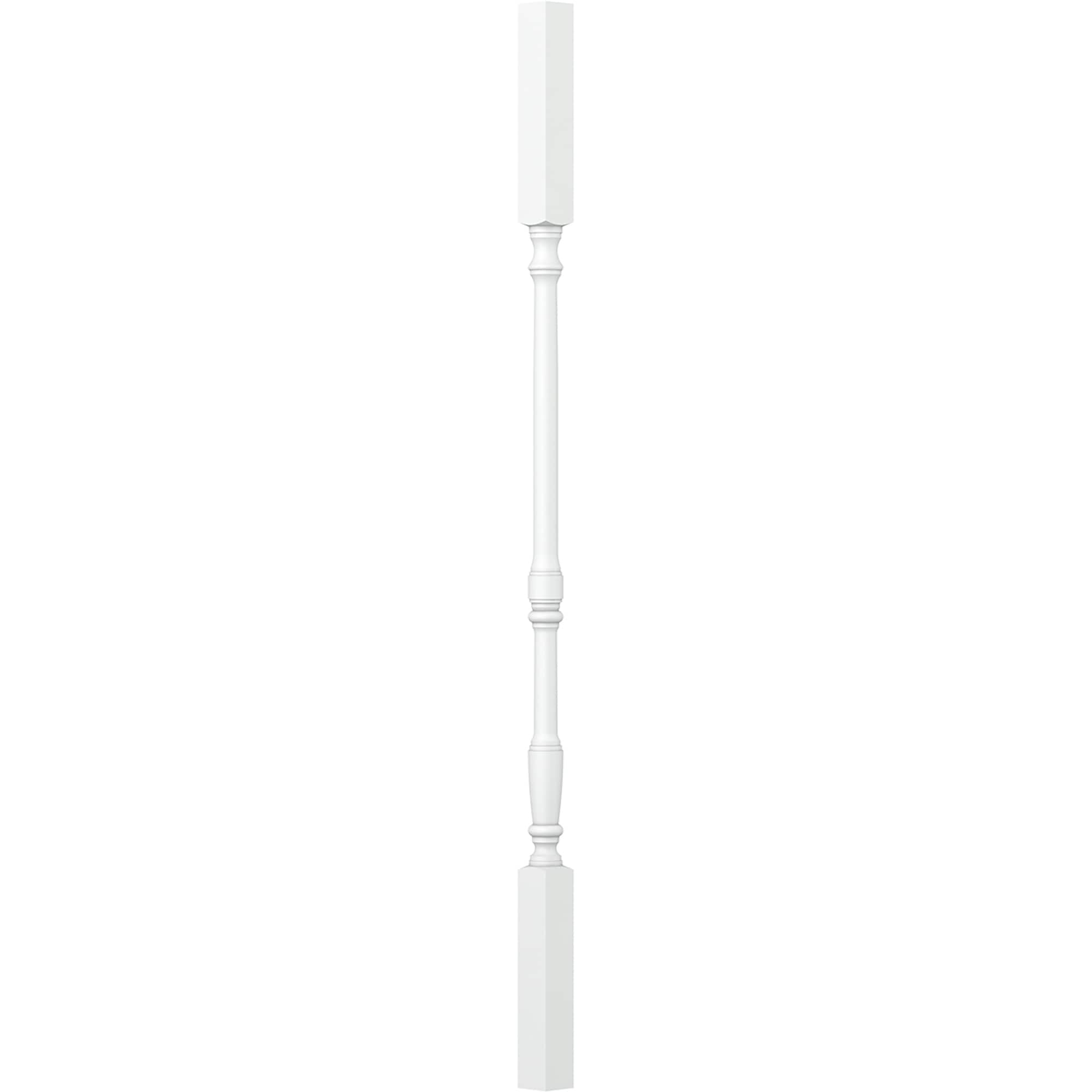 L.J. Smith Stair Systems LJ-5067-PRG 34 34-in x 1.25 Primed Square Top Turned Stair Baluster