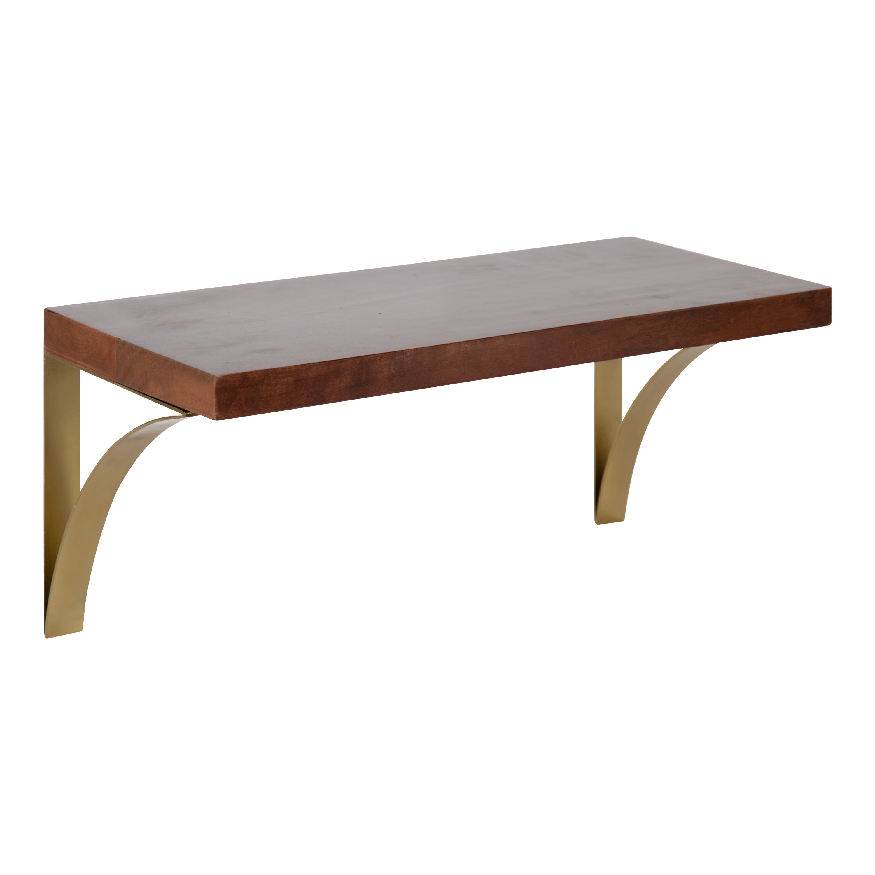 Kate and Laurel 219870 8.5-in L x 8.5-in D x 8-in H Walnut Brown Wood Rectangular Floating Shelf