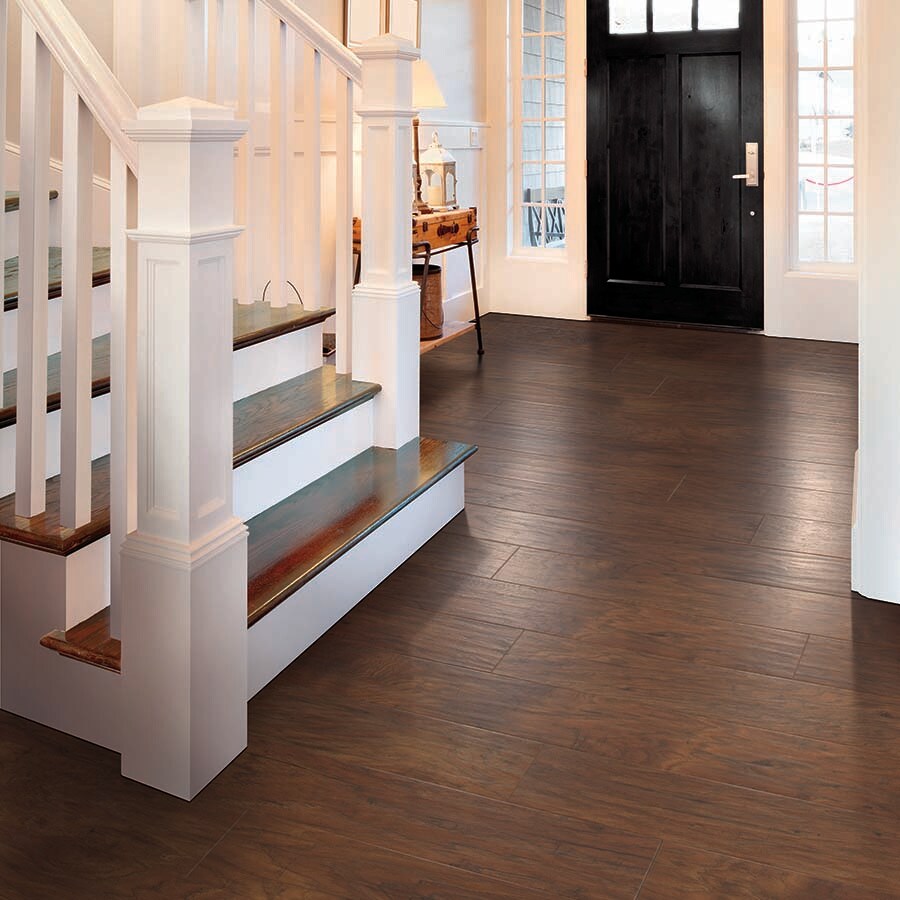 Laminate Flooring Department At, Style Selections Chestnut Hickory Laminate Flooring
