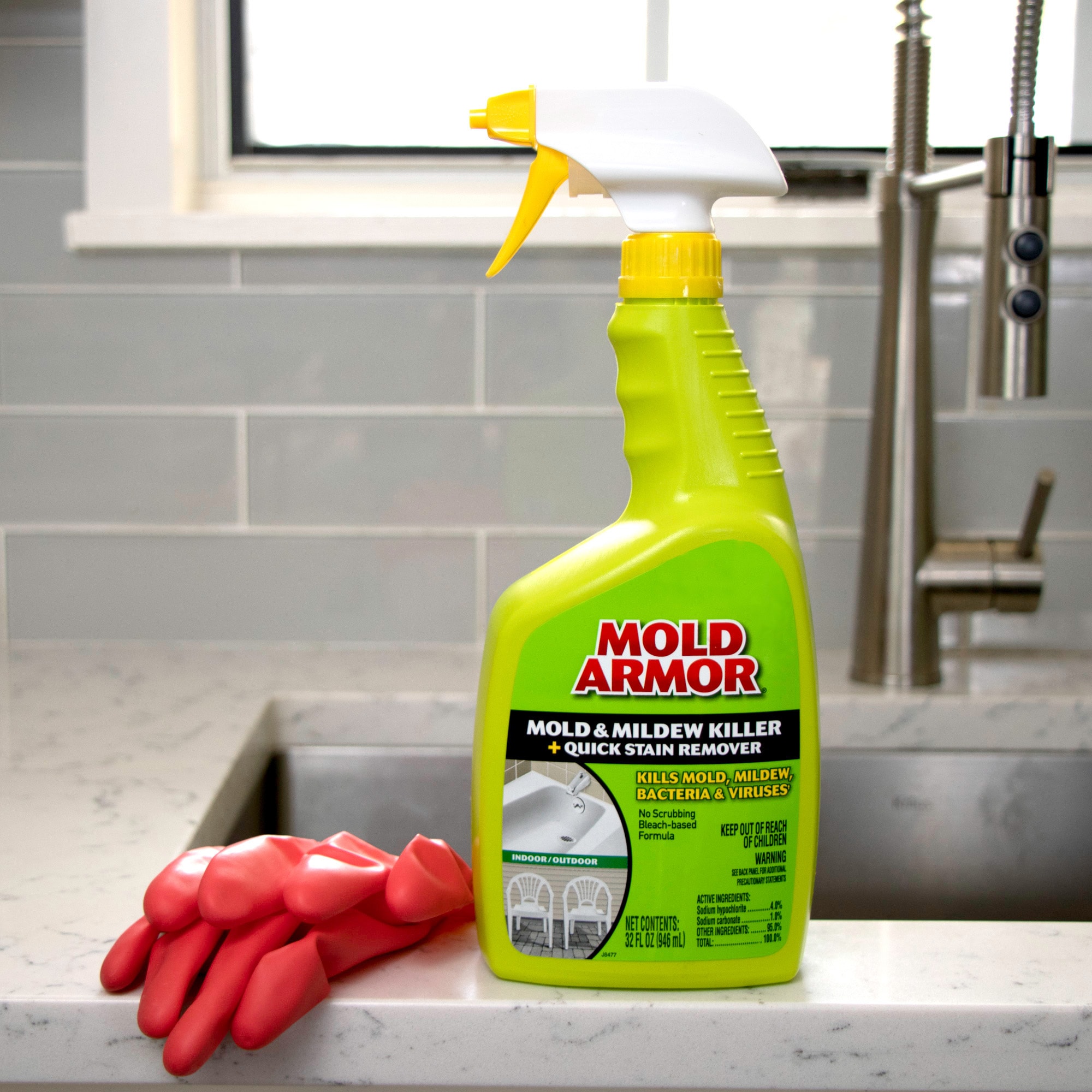 32 oz Mold Remover - Eliminates Mold, Mildew, and Musty Odors - Non-Toxic  Formula, No Bleach or Ammonia in the Mold Removers department at