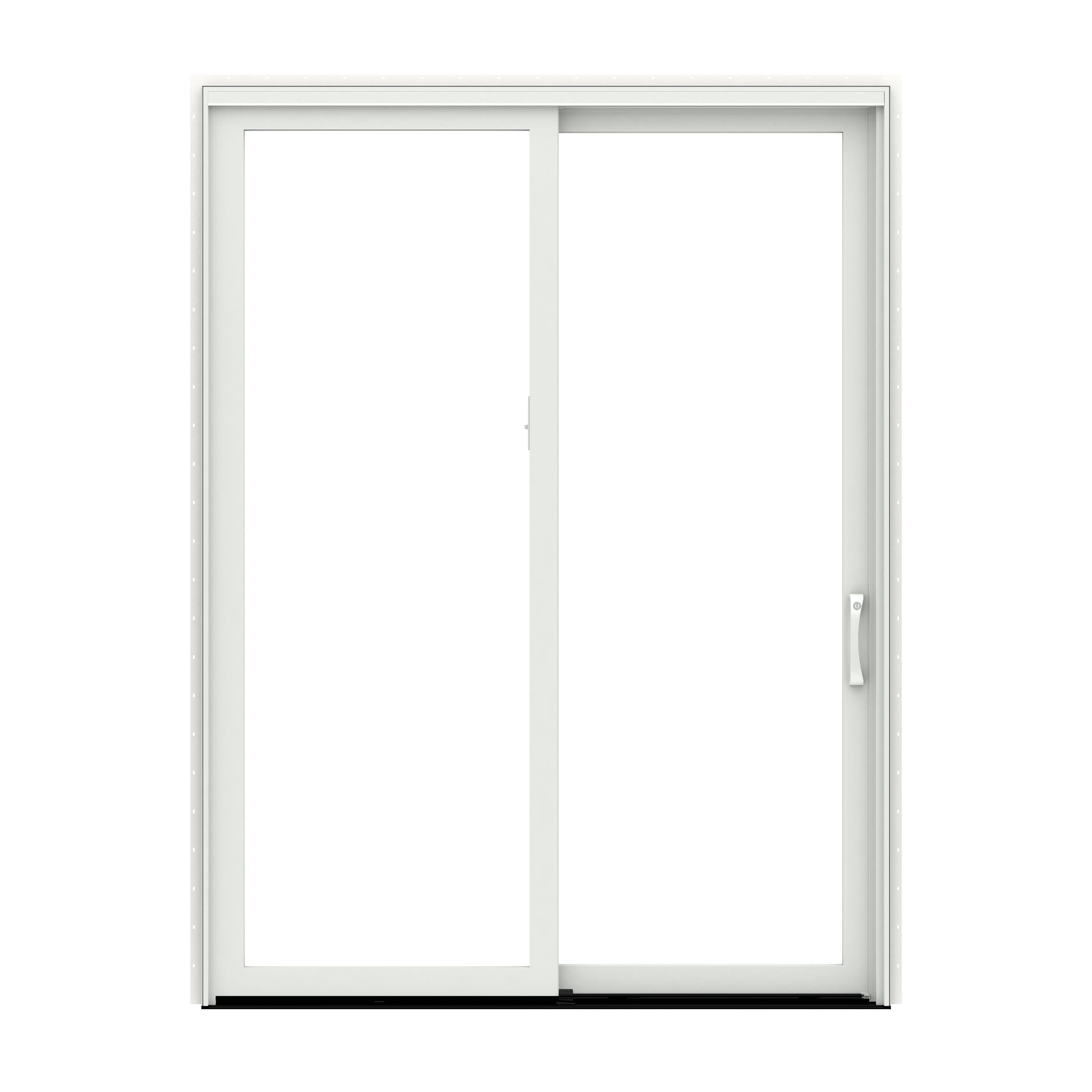 Impervia Series 96-in x 80-in Low-e Argon White Fiberglass Sliding Right-Hand Sliding Double Patio Door | - Pella 1000011480