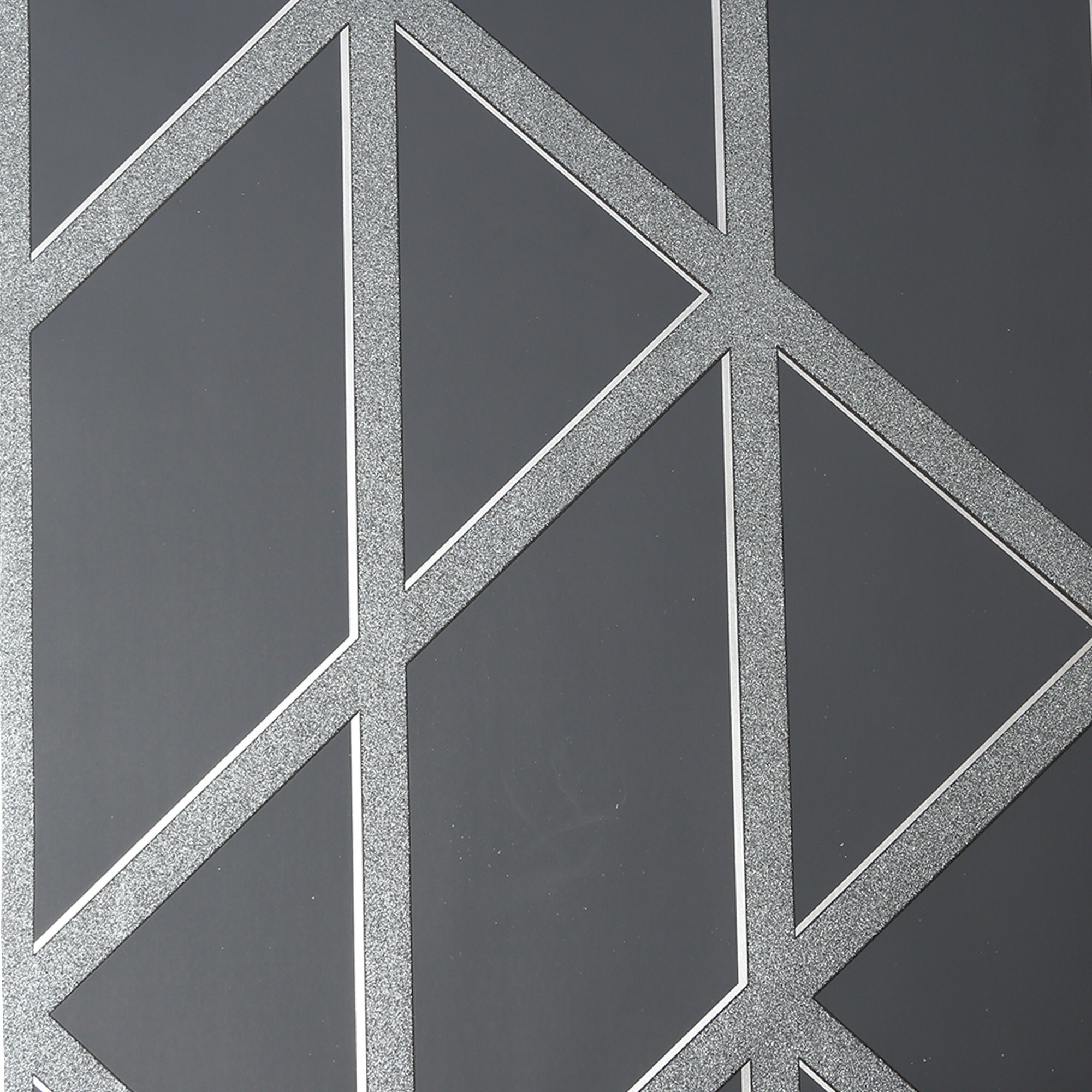 Superfresco Panel Glitter Geo Wallpaper in Charcoal