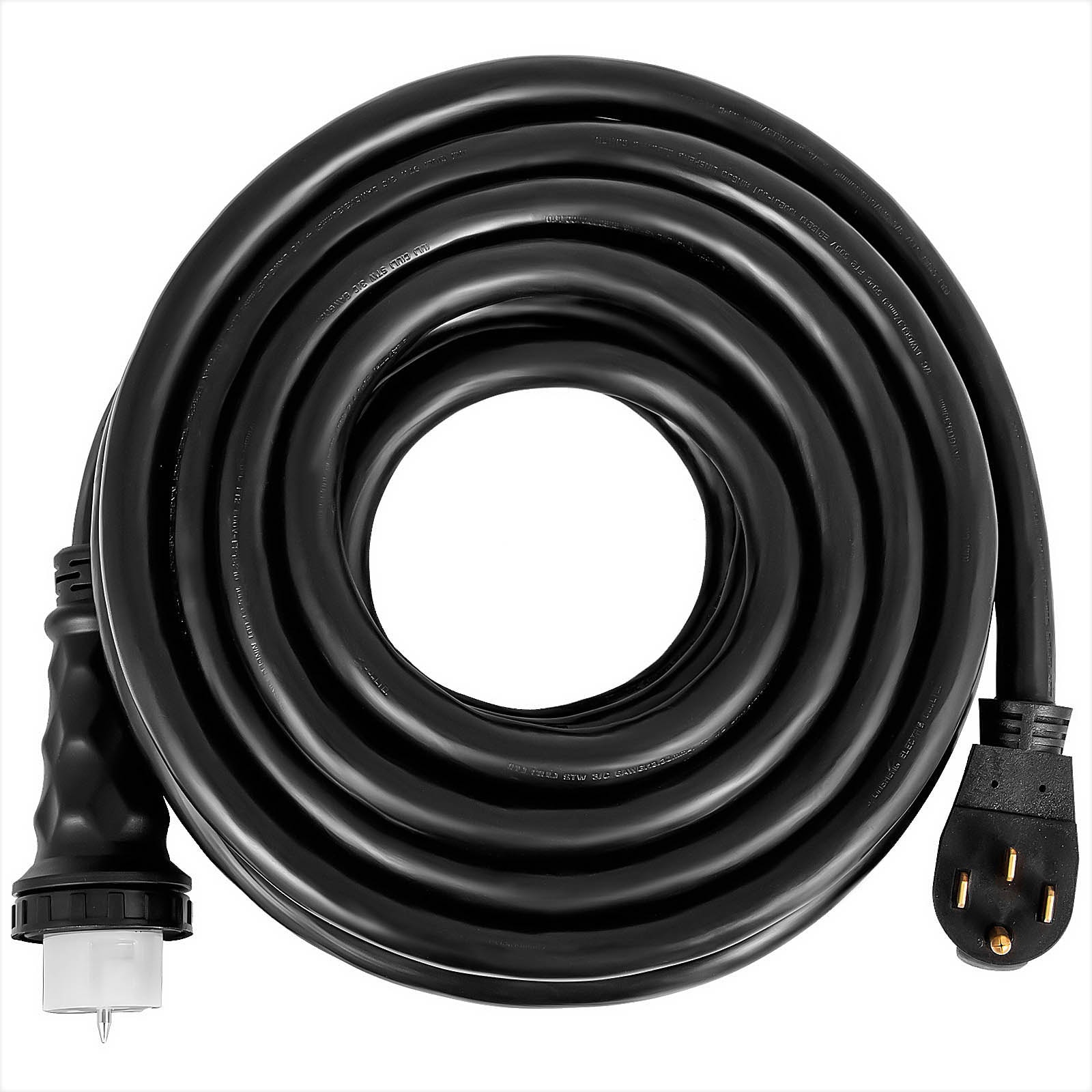VEVOR RV Extension Cord 15ft 50Amp STW 6/3+8/1 Electrical Power Cord UL Listed Heavy Duty Generator Cord N14-50P to Bare Wire Cut Wire Cord Extension
