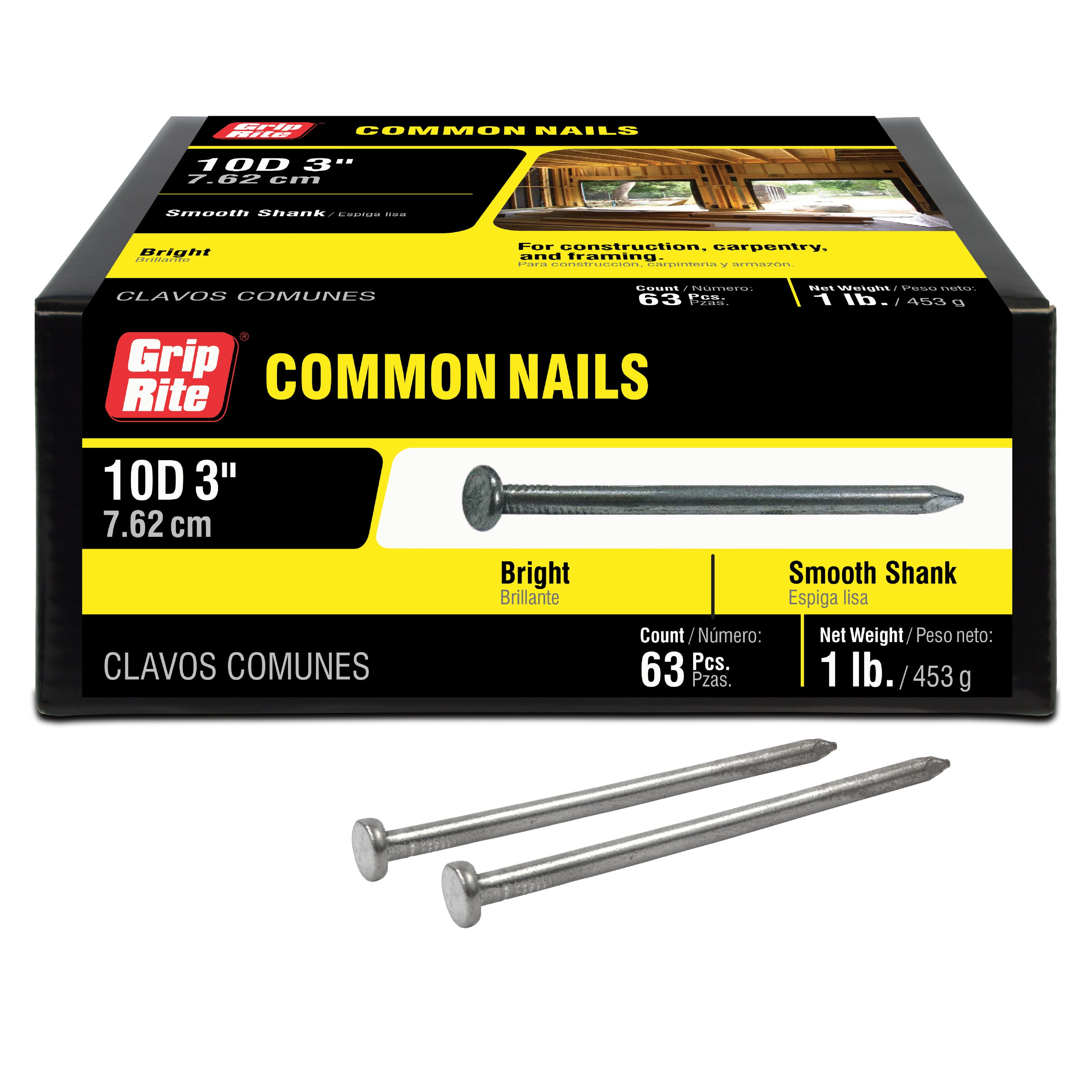 10d Finish Nail, Bright, Multiple Quantities - Whitehead Industrial Hardware